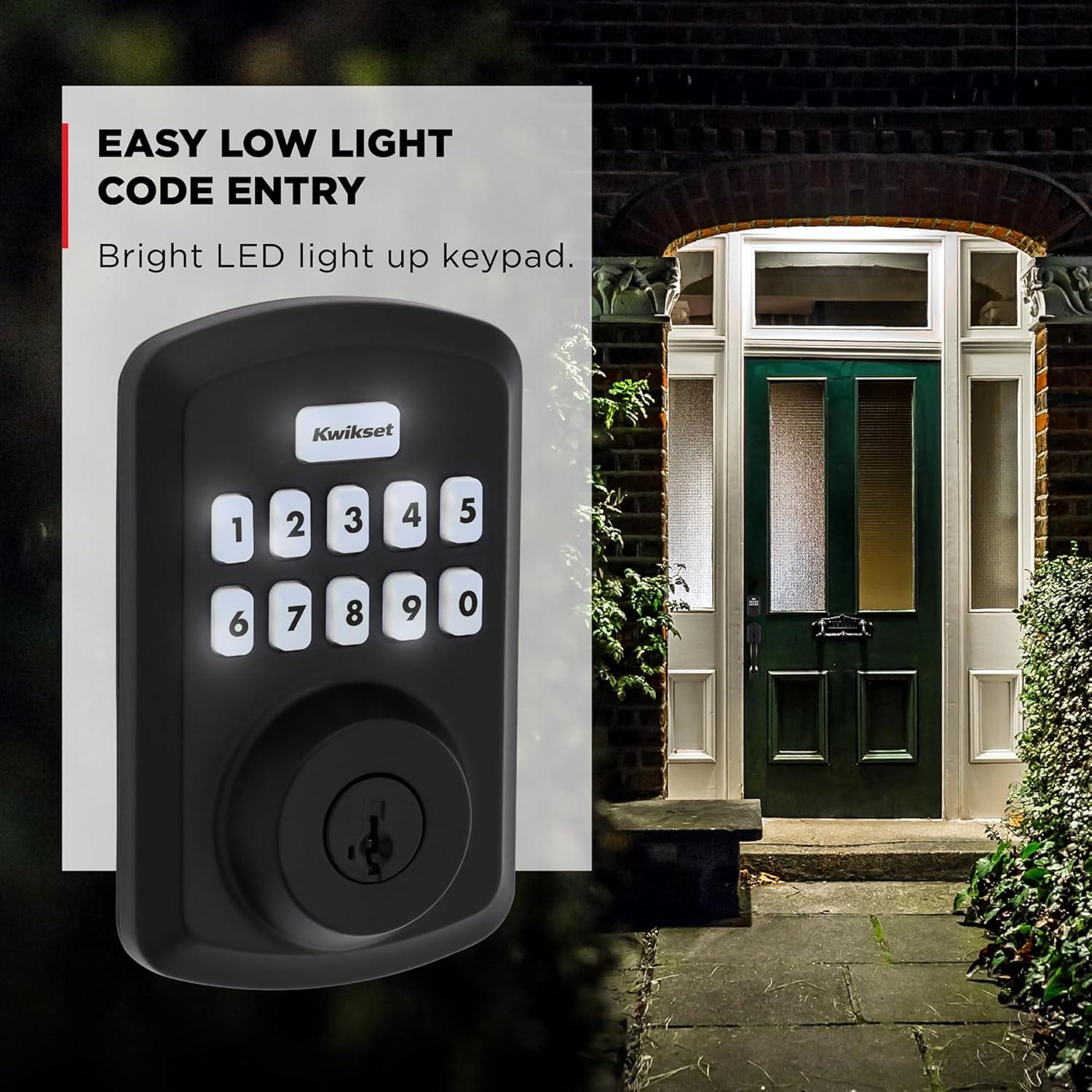 Cerradura Electrónica Kwikset Powerbolt 250 Teclado 10 Botones