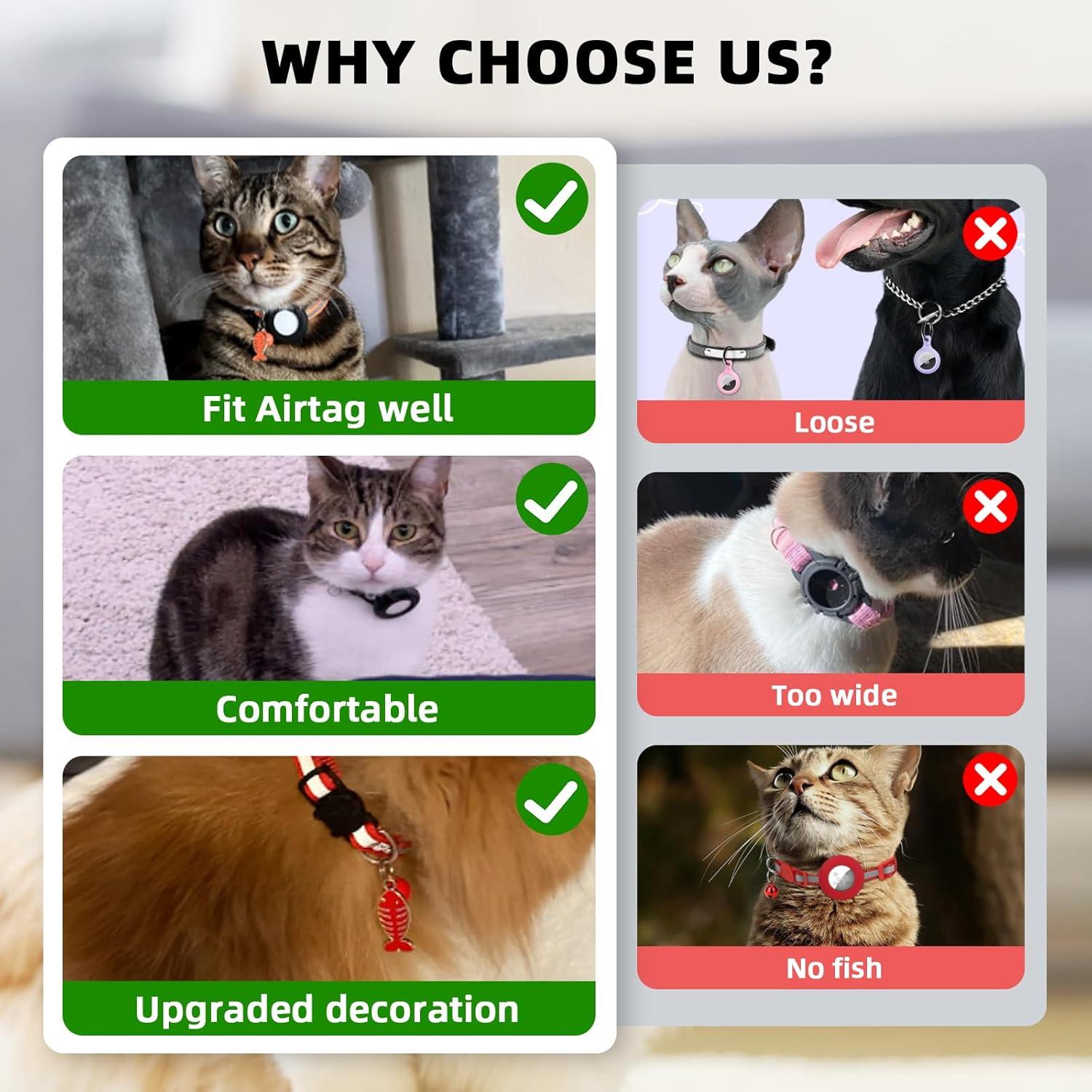 Collar para Gato SimpleThings con Soporte para Airtag Negro