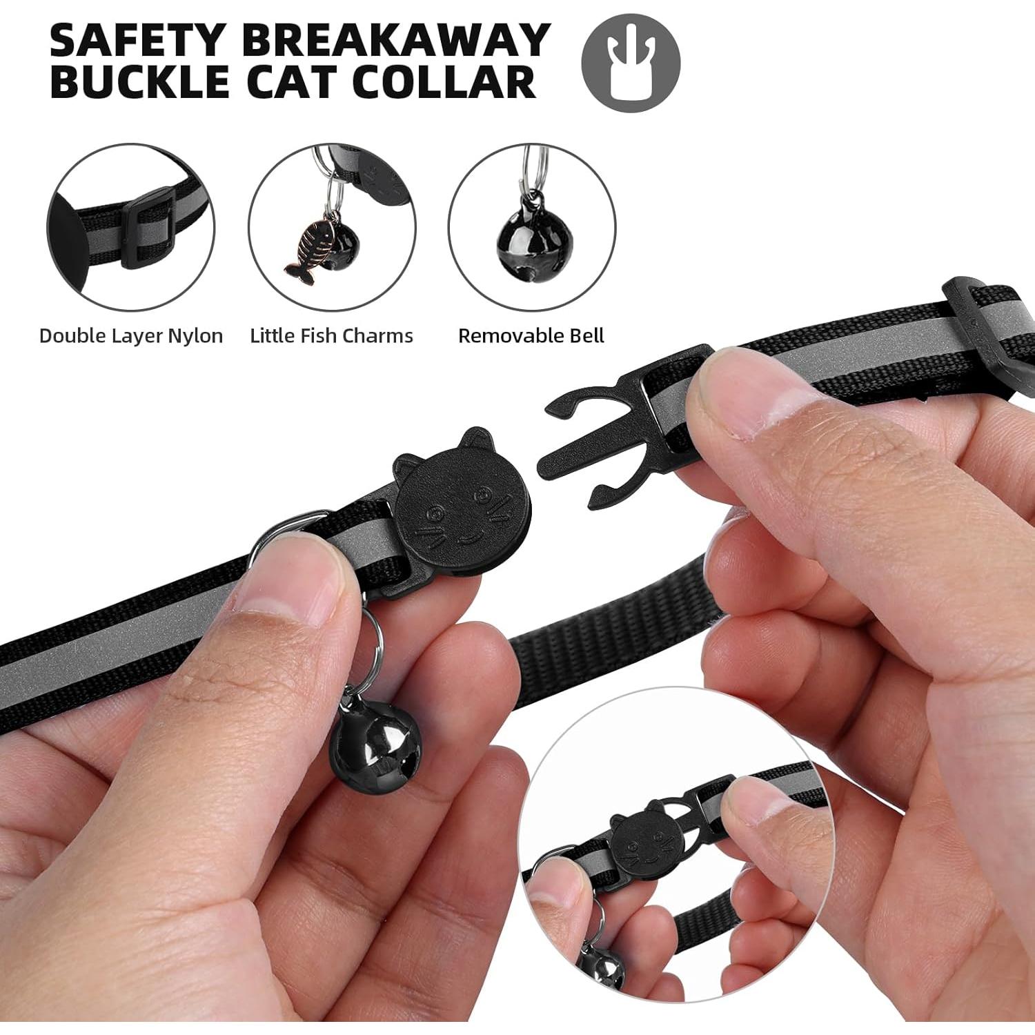 Collar para Gato SimpleThings con Soporte para Airtag Negro