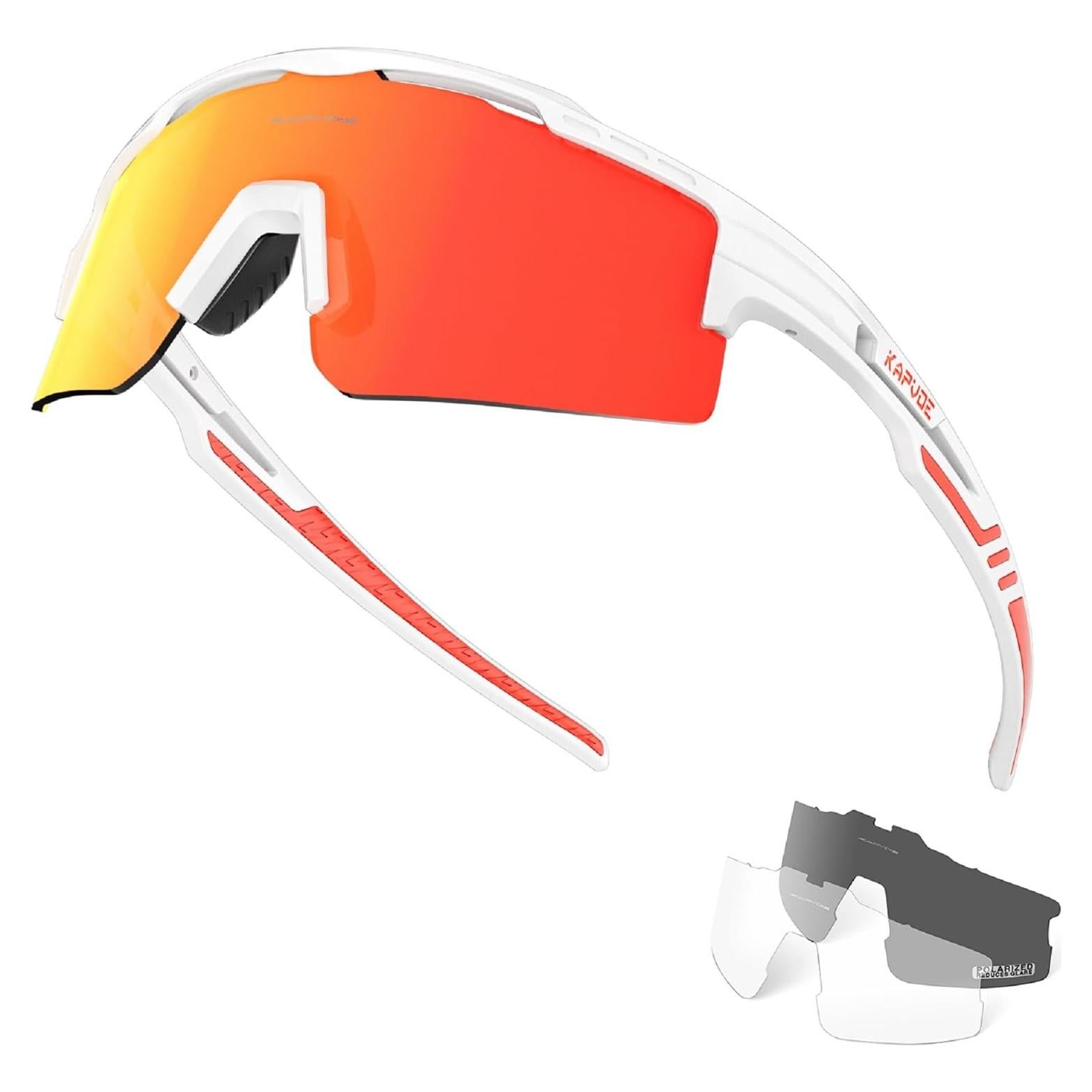 Gafas de Ciclismo KAPVOE UV400 con 3 Lentes Reemplazables