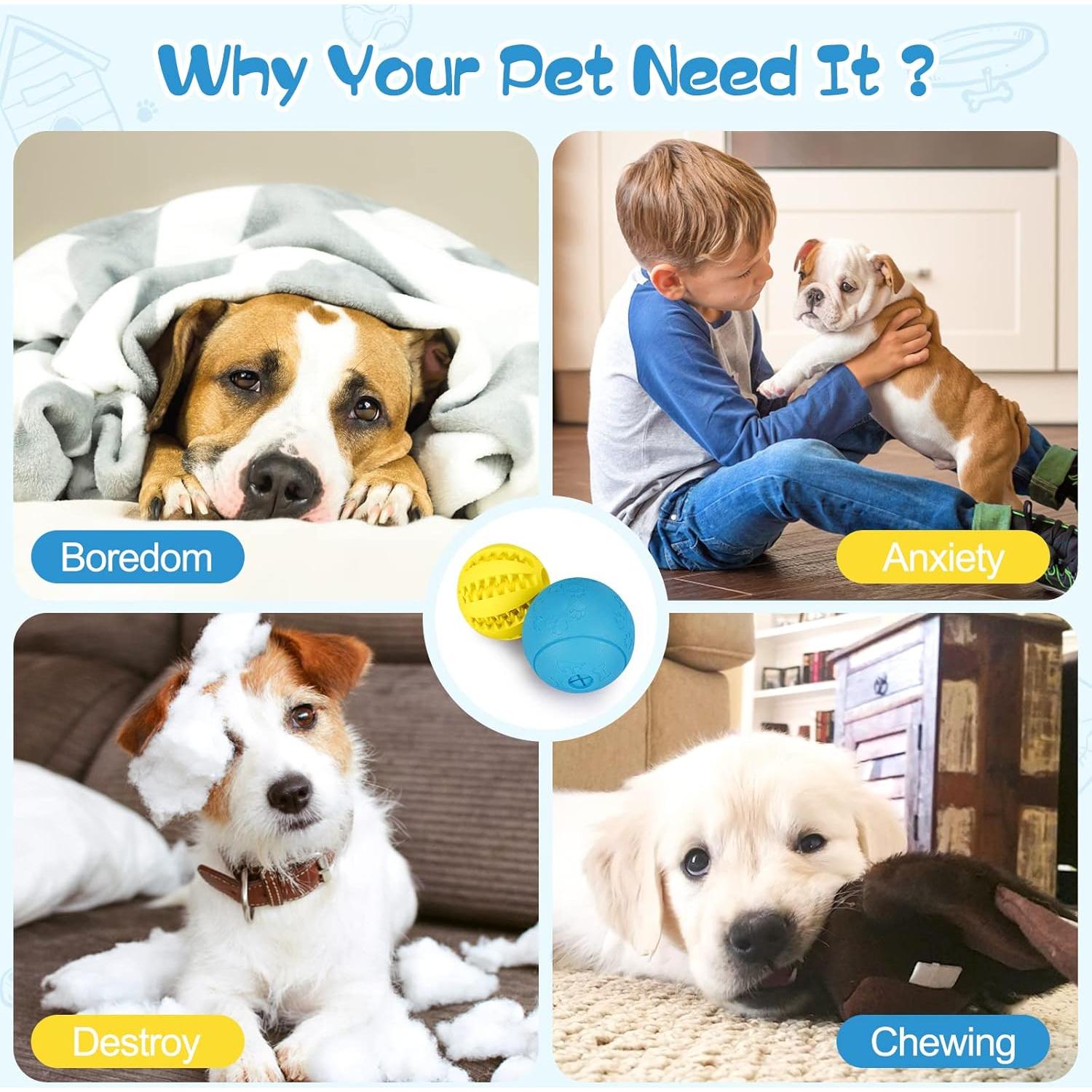 Juguetes de Puzzle para Perros HIPPIH 2 Pack - Amarillo y Azul