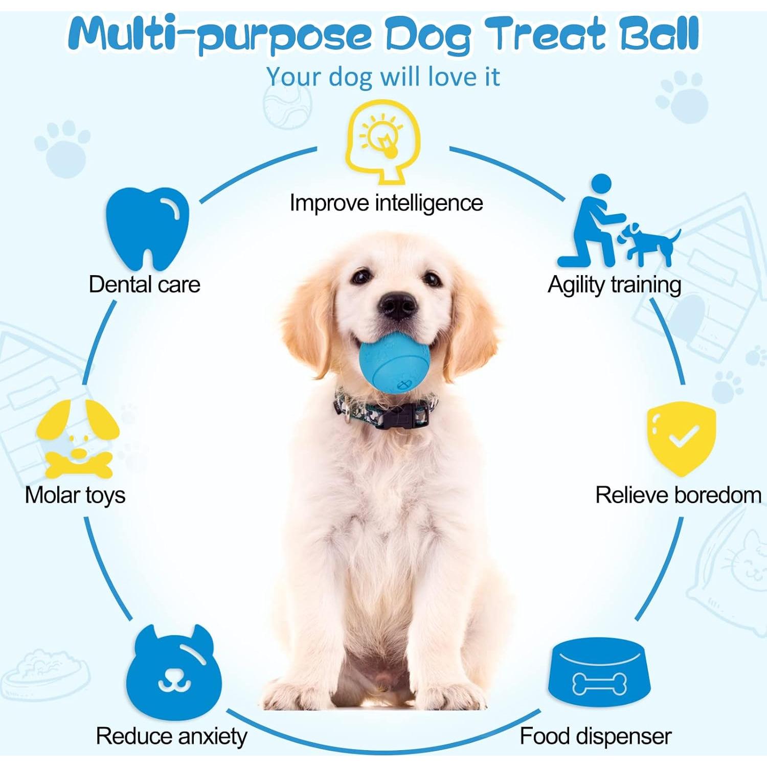 Juguetes de Puzzle para Perros HIPPIH 2 Pack - Amarillo y Azul