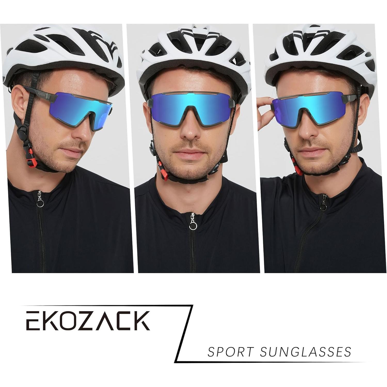 Gafas de Ciclismo EKOZACK Ec01 UV400 Azul Espejado