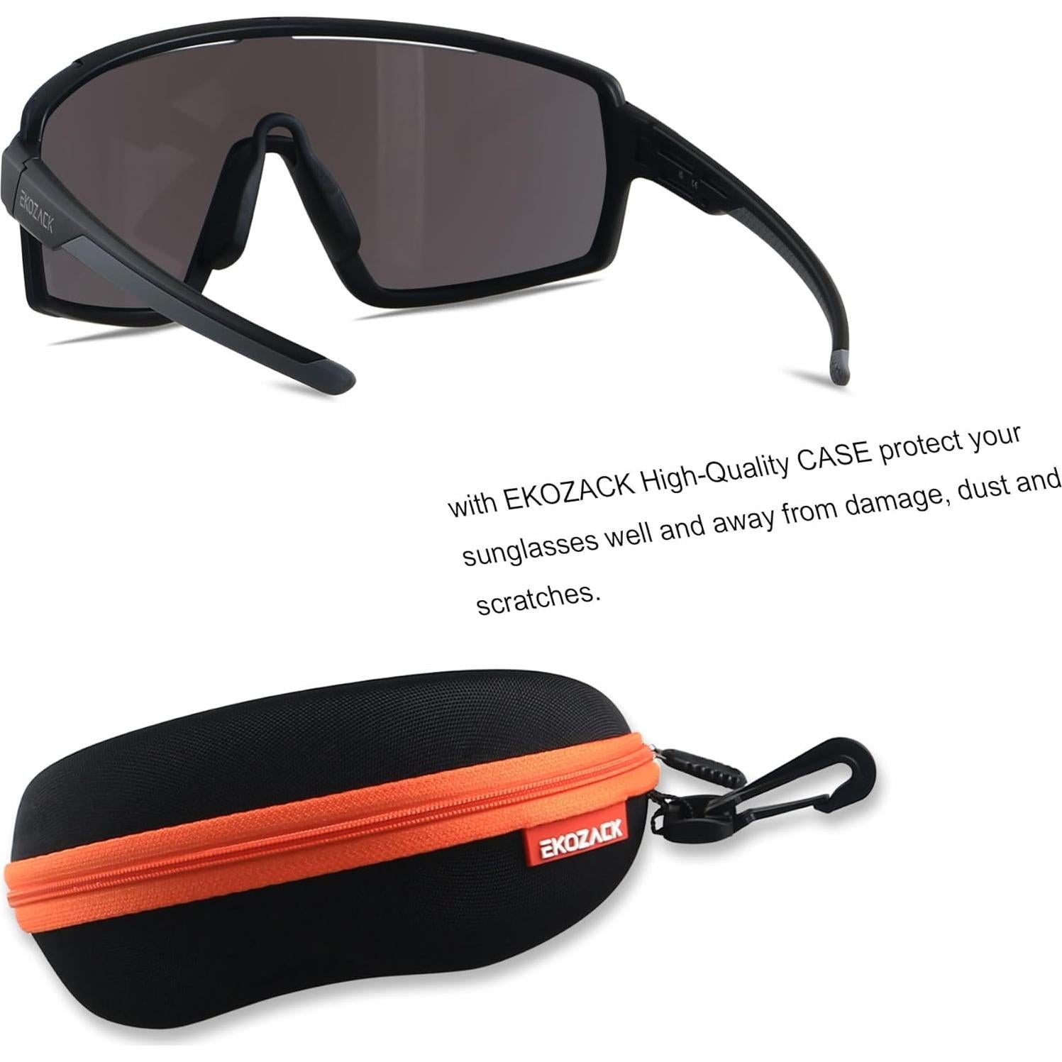 Gafas de Ciclismo EKOZACK Ec01 Rojo Espejado UV400