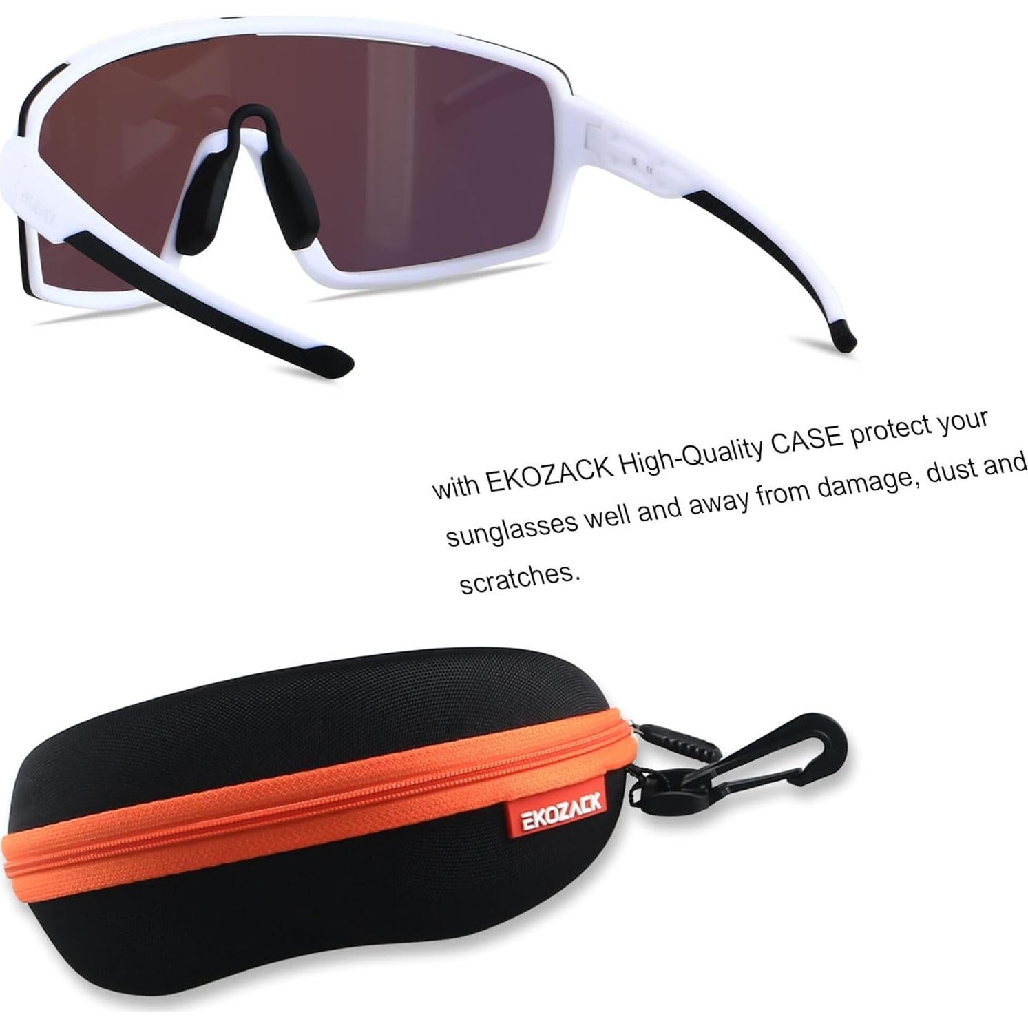 Gafas de Ciclismo EKOZACK Ec01 Naranja Espejado UV400