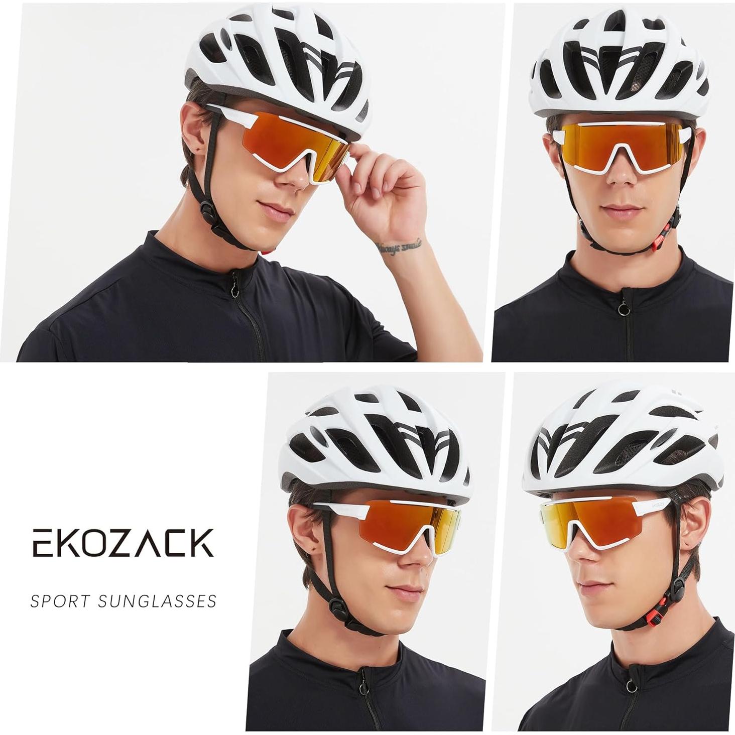 Gafas de Ciclismo EKOZACK Ec01 Naranja Espejado UV400
