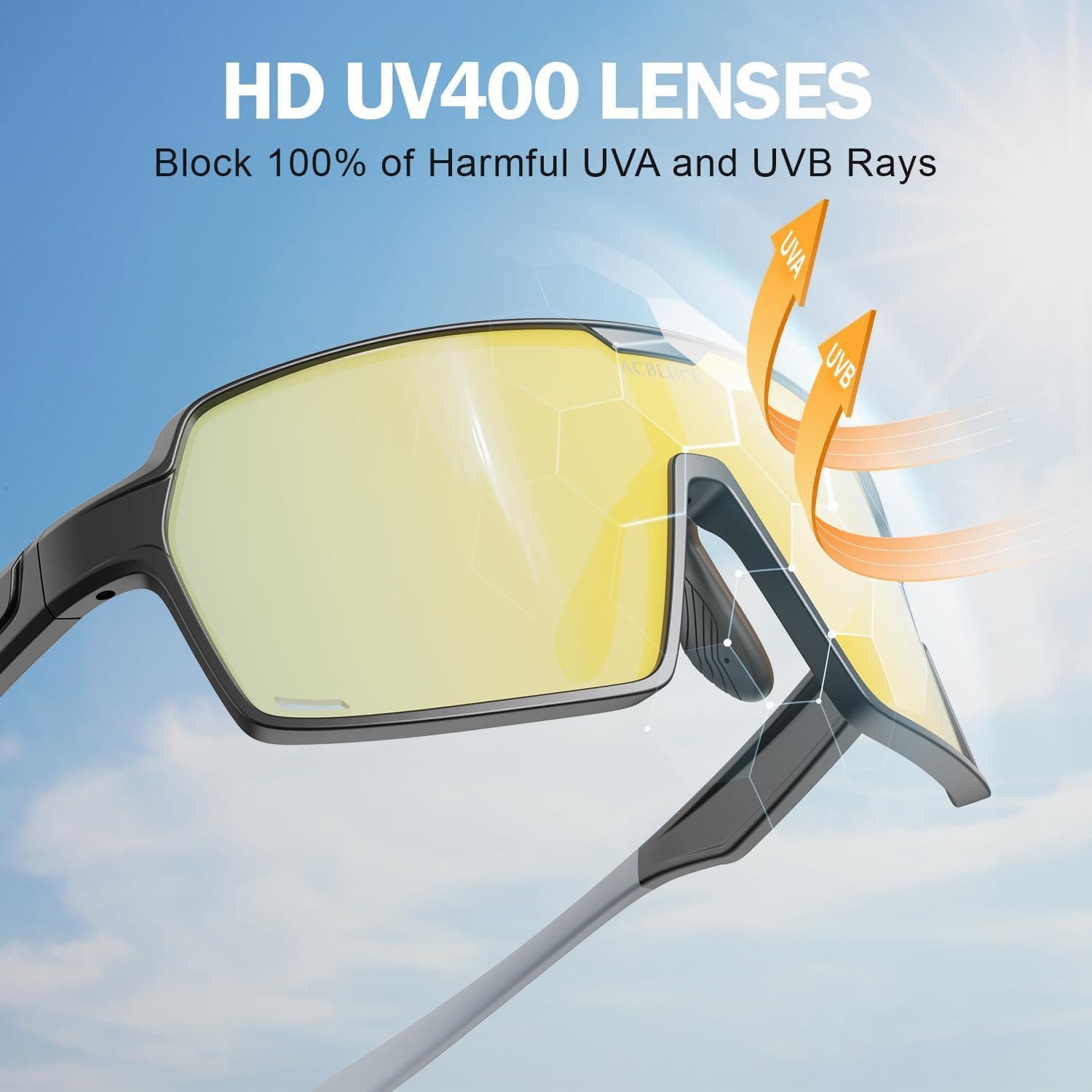 Gafas de Ciclismo ACBLUCE Kc04-09 UV400 Negro Mate