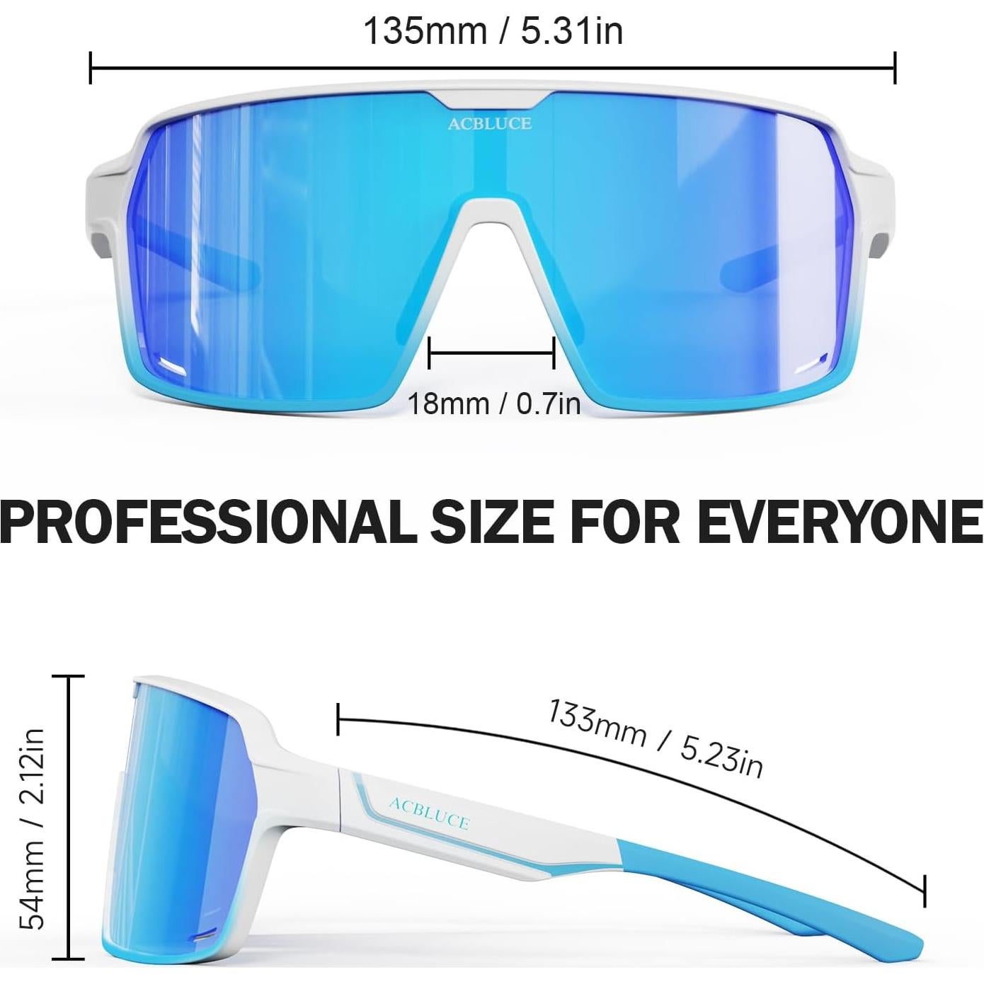 Gafas de Ciclismo ACBLUCE Kc04-09 UV400 Antideslizantes