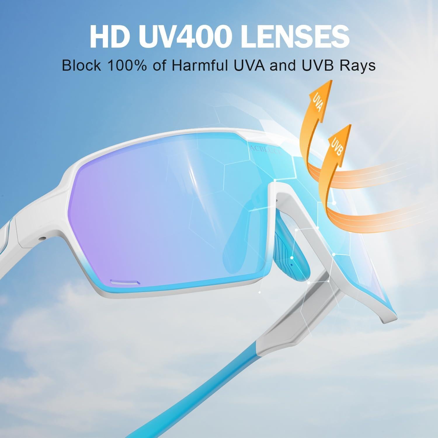 Gafas de Ciclismo ACBLUCE Kc04-09 UV400 Antideslizantes