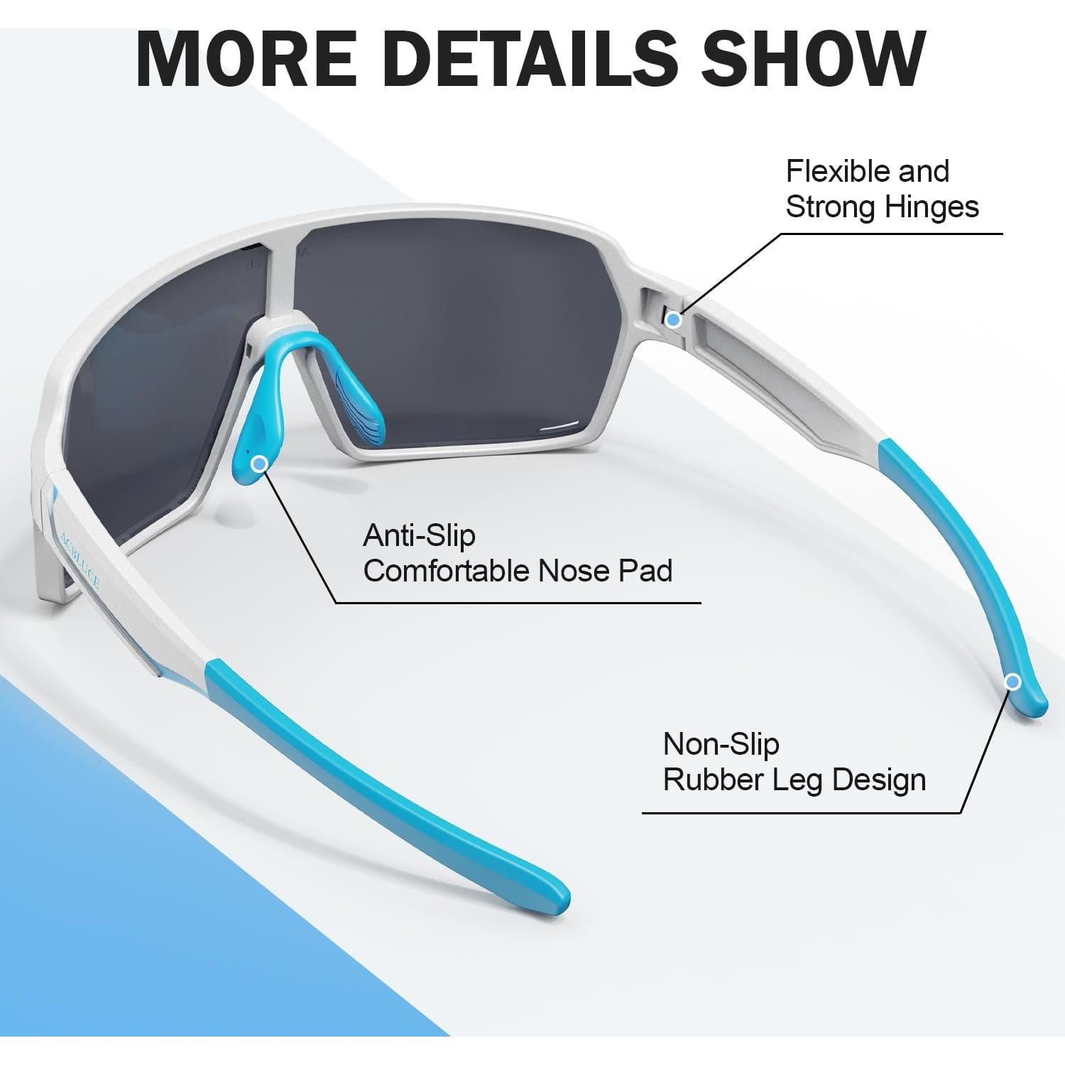 Gafas de Ciclismo ACBLUCE Kc04-09 UV400 Antideslizantes