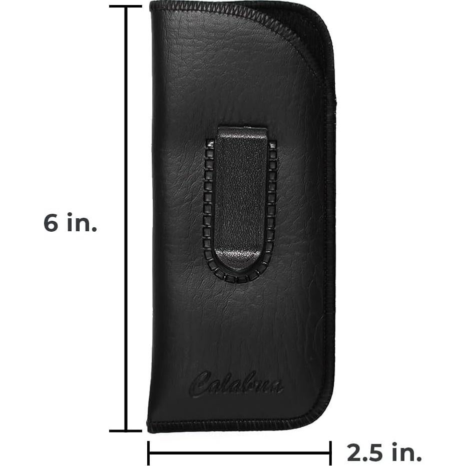 Funda Suave para Gafas Calabria 2 Pack Cuero PU Negro/Marrón