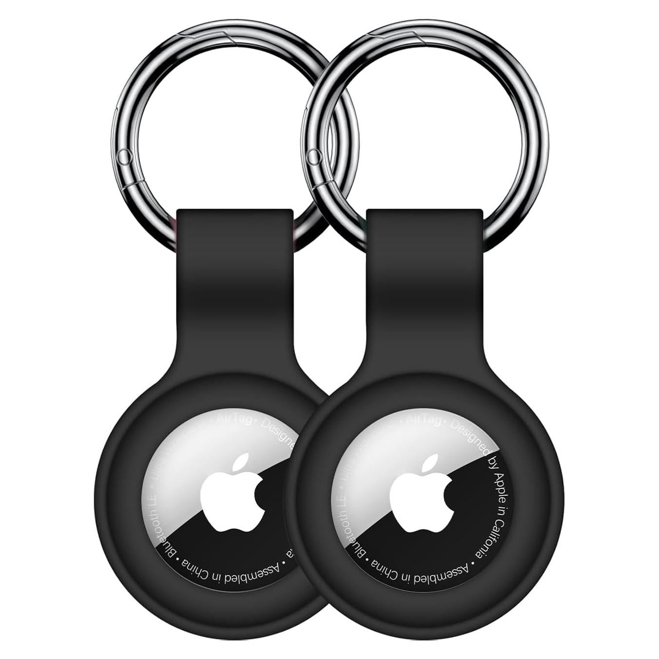 Funda Silicona Linsaner para AirTag 2 Piezas Negro