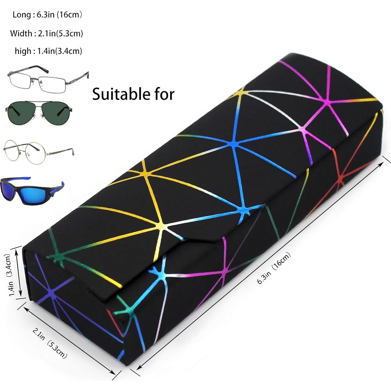 Estuche para Gafas Abwuulq Negro 16x5 cm Rígido Unisex