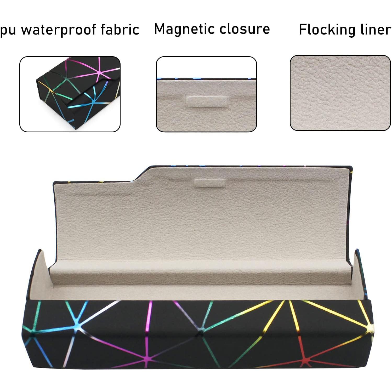 Estuche para Gafas Abwuulq Negro 16x5x3.5cm Unisex