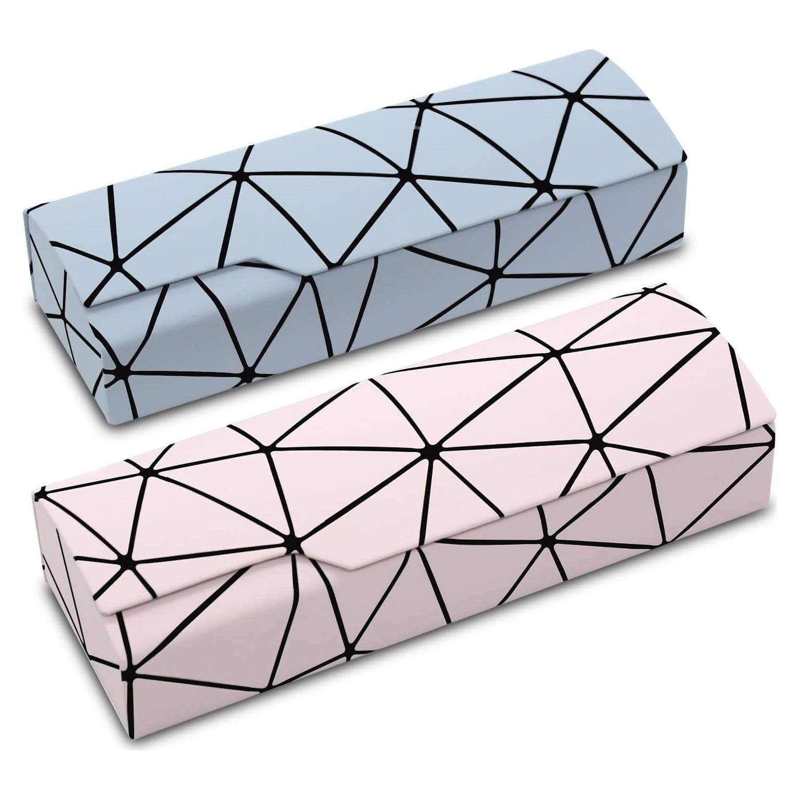 Estuche para Gafas Abwuulq Rosa y Azul, 16x5 cm