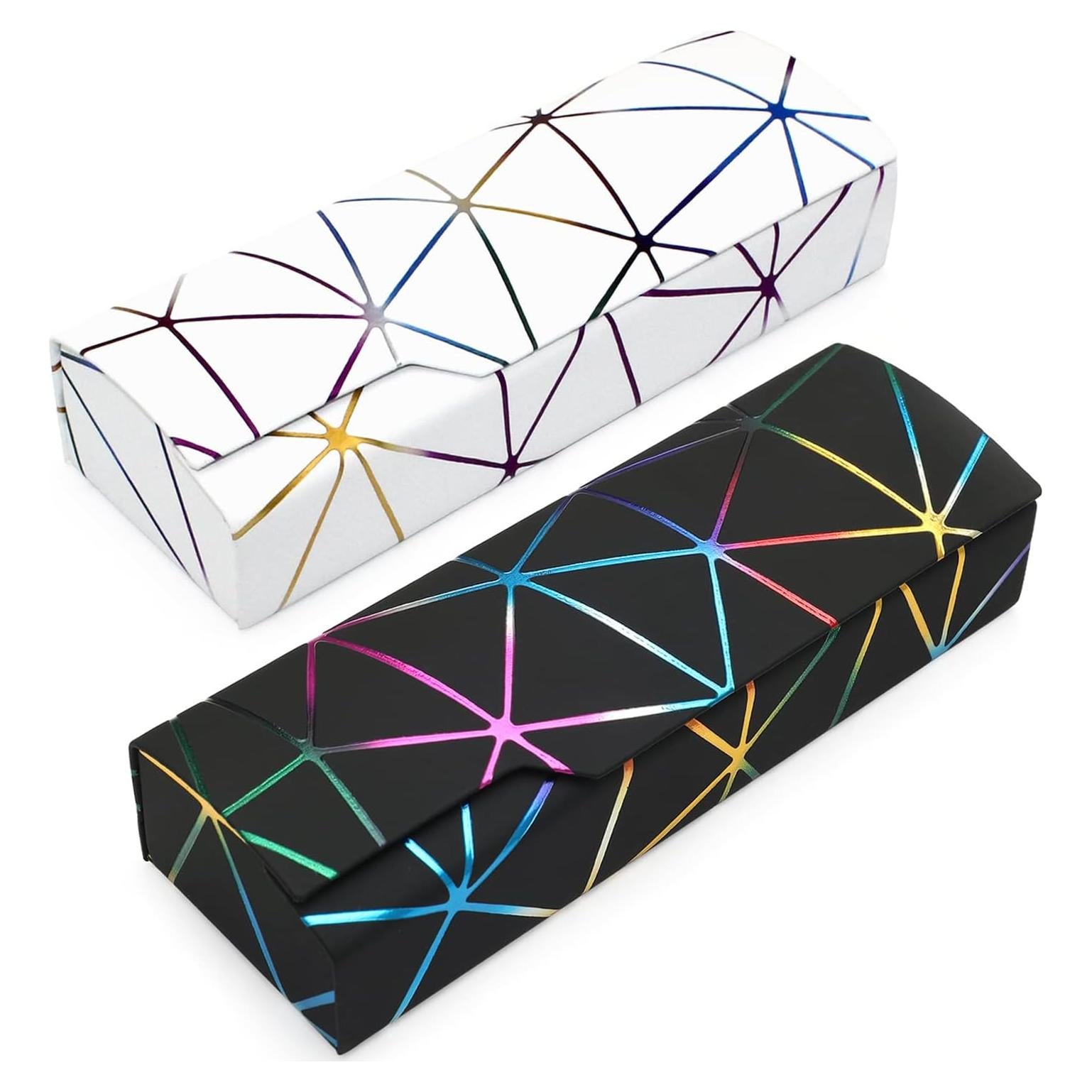 Estuche para gafas Abwuulq JG-21 rígido unisex negro/blanco