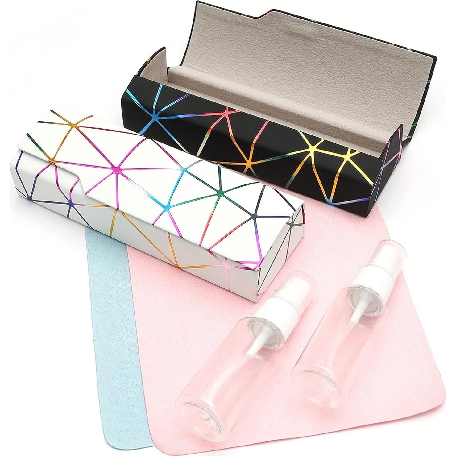 Estuche para gafas Abwuulq JG-21 rígido unisex negro/blanco