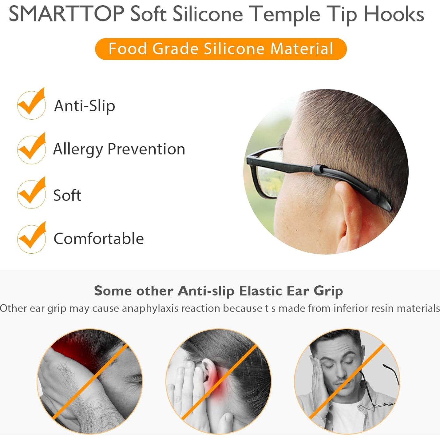 Retenedores de Gafas SMARTTOP Silicona Antideslizante 6 Pares