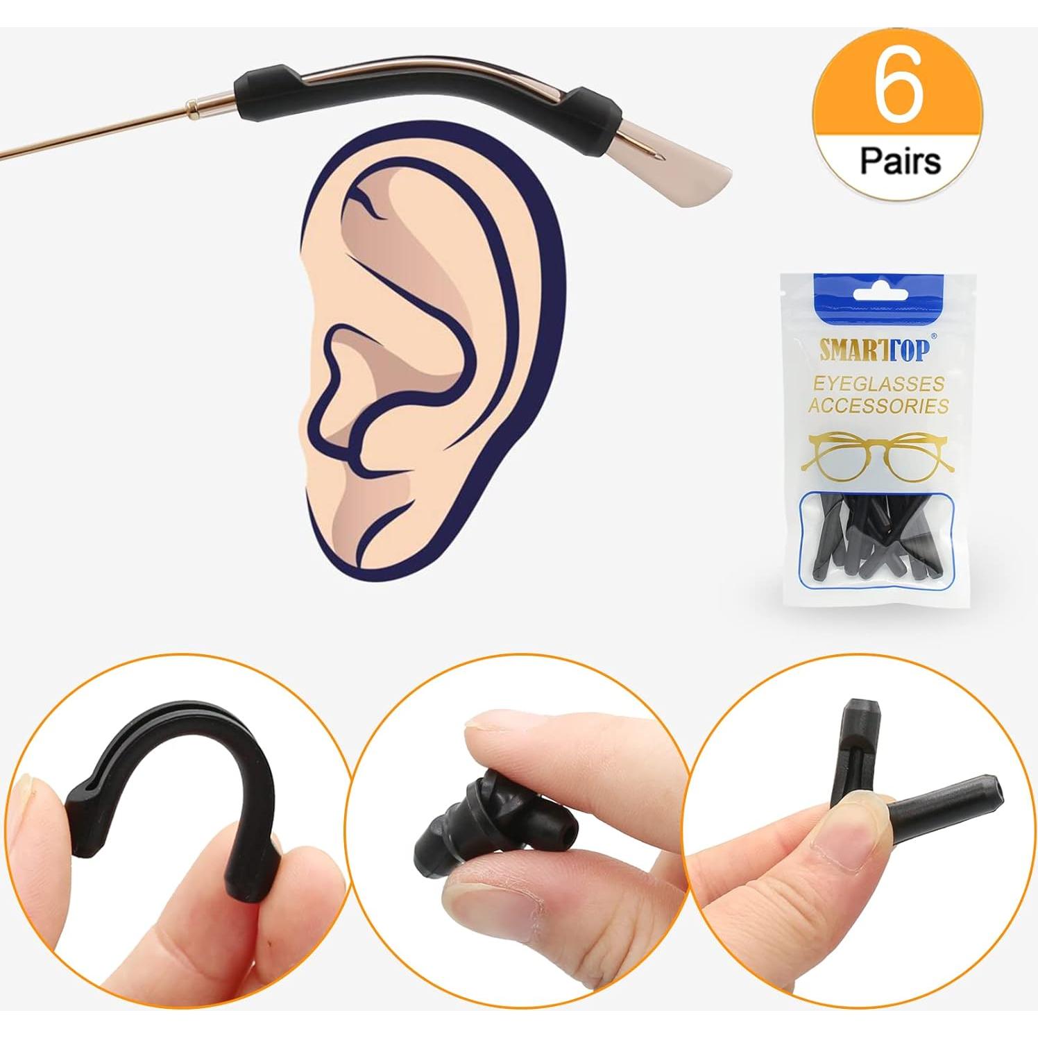 Retenedores de Gafas SMARTTOP Silicona Antideslizante 6 Pares