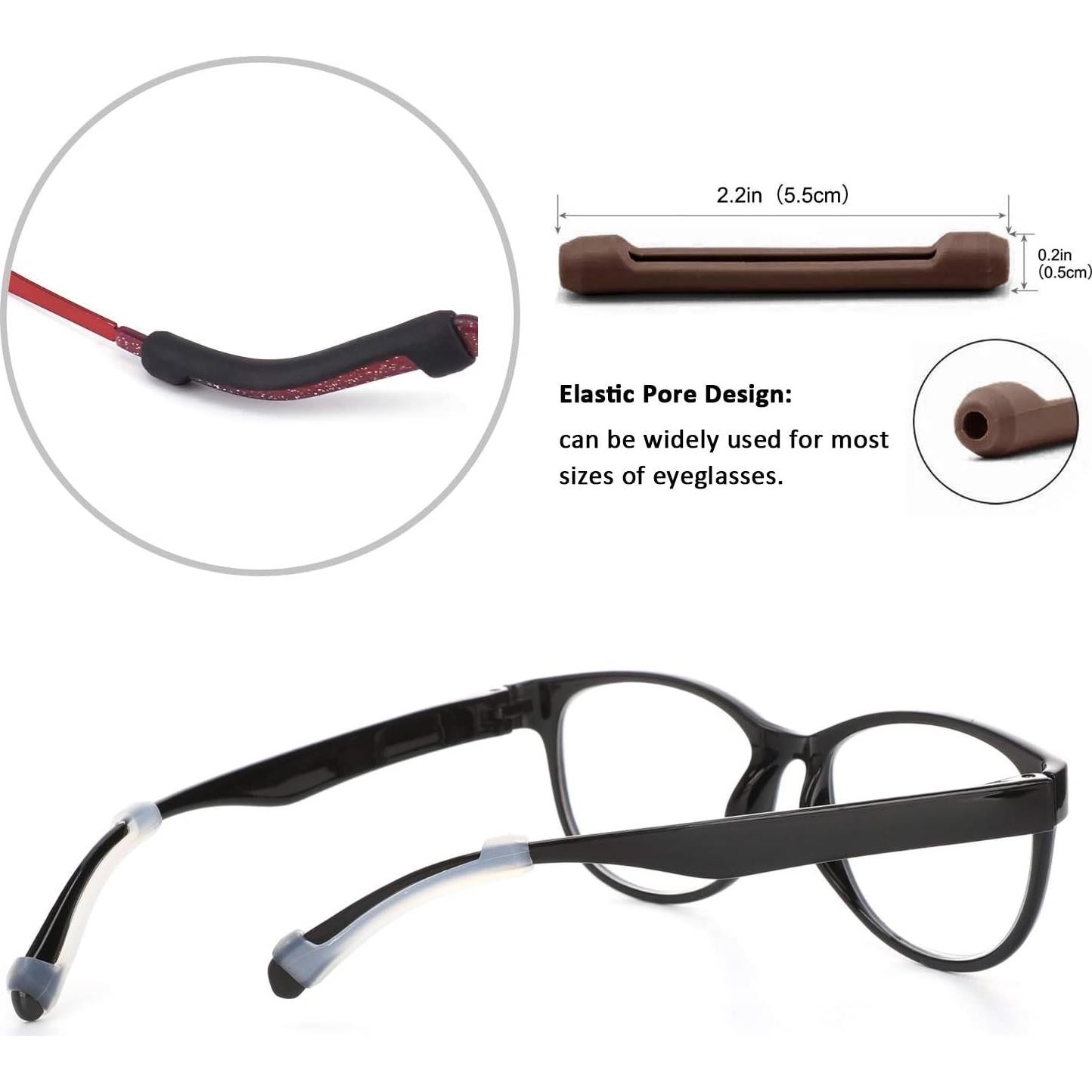 Benvo Sujetadores de Gafas de Silicona Antideslizantes 12 Pares