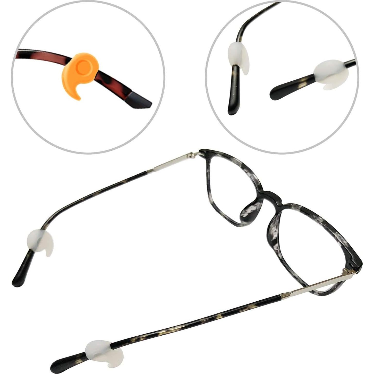 Benvo 12 Sujetadores de Gafas de Silicona Antideslizantes