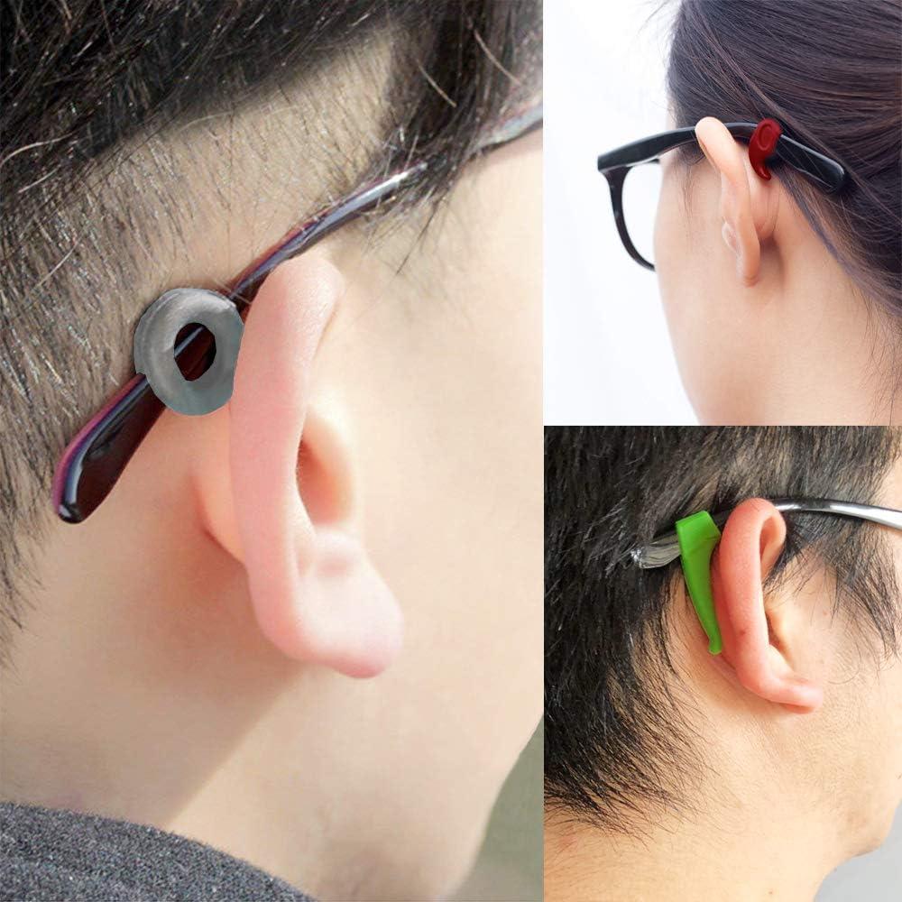 Benvo 12 Sujetadores de Gafas de Silicona Antideslizantes
