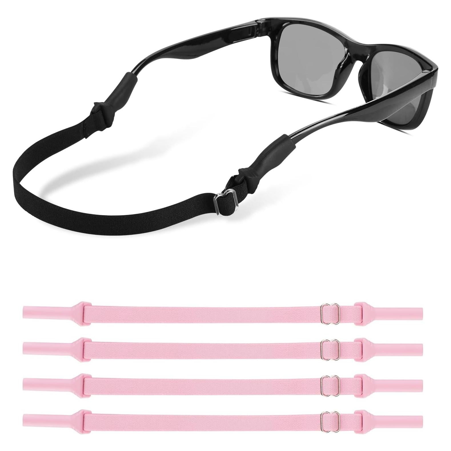 LVVFIT Correas para Gafas Niños 16.5-25.4 cm 4 Piezas Rosa
