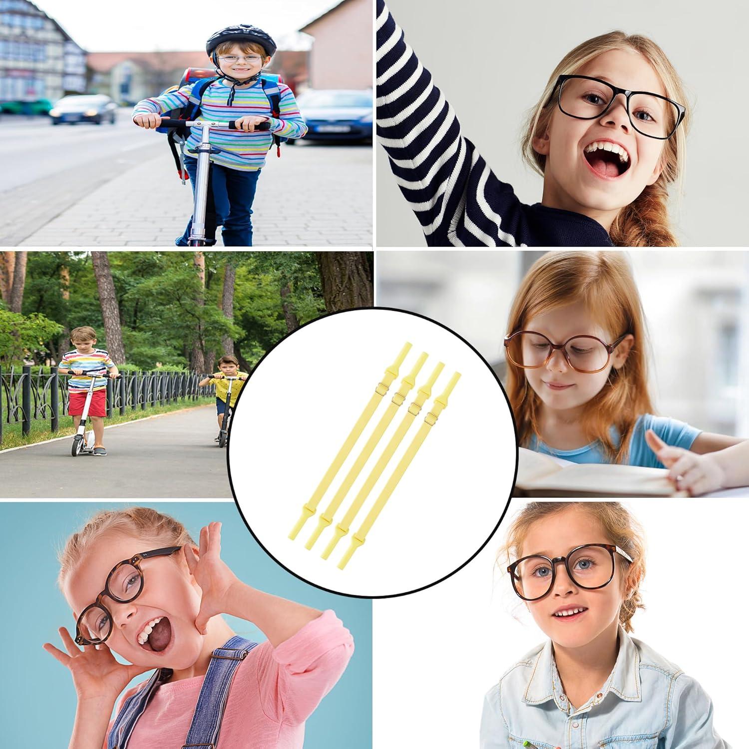 Correas para Gafas LVVFIT Niños 16.5-25.4 cm 4 Piezas Amarillo