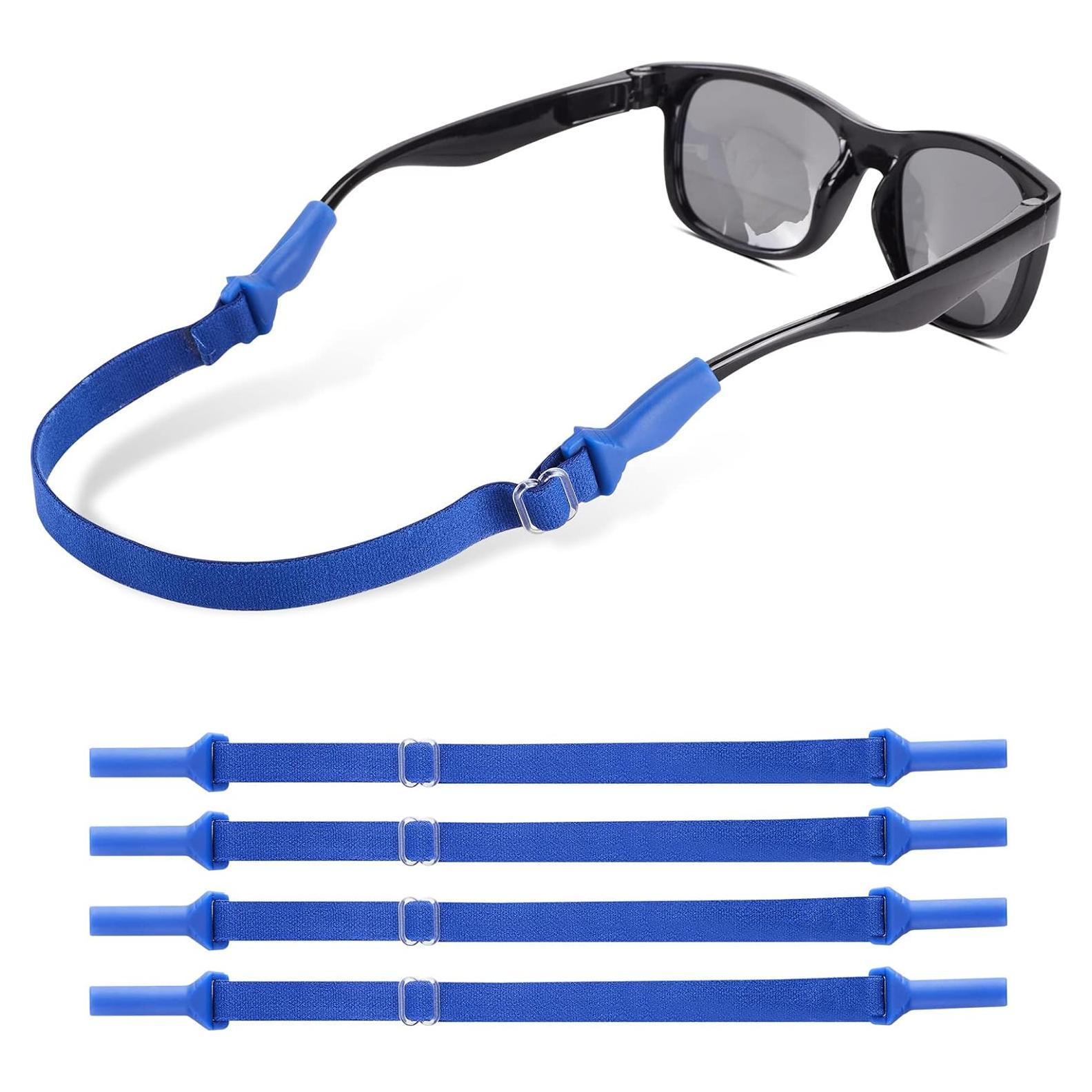 LVVFIT Correas para Gafas Niños 16.5-25.4 cm Ajustables 4 Piezas