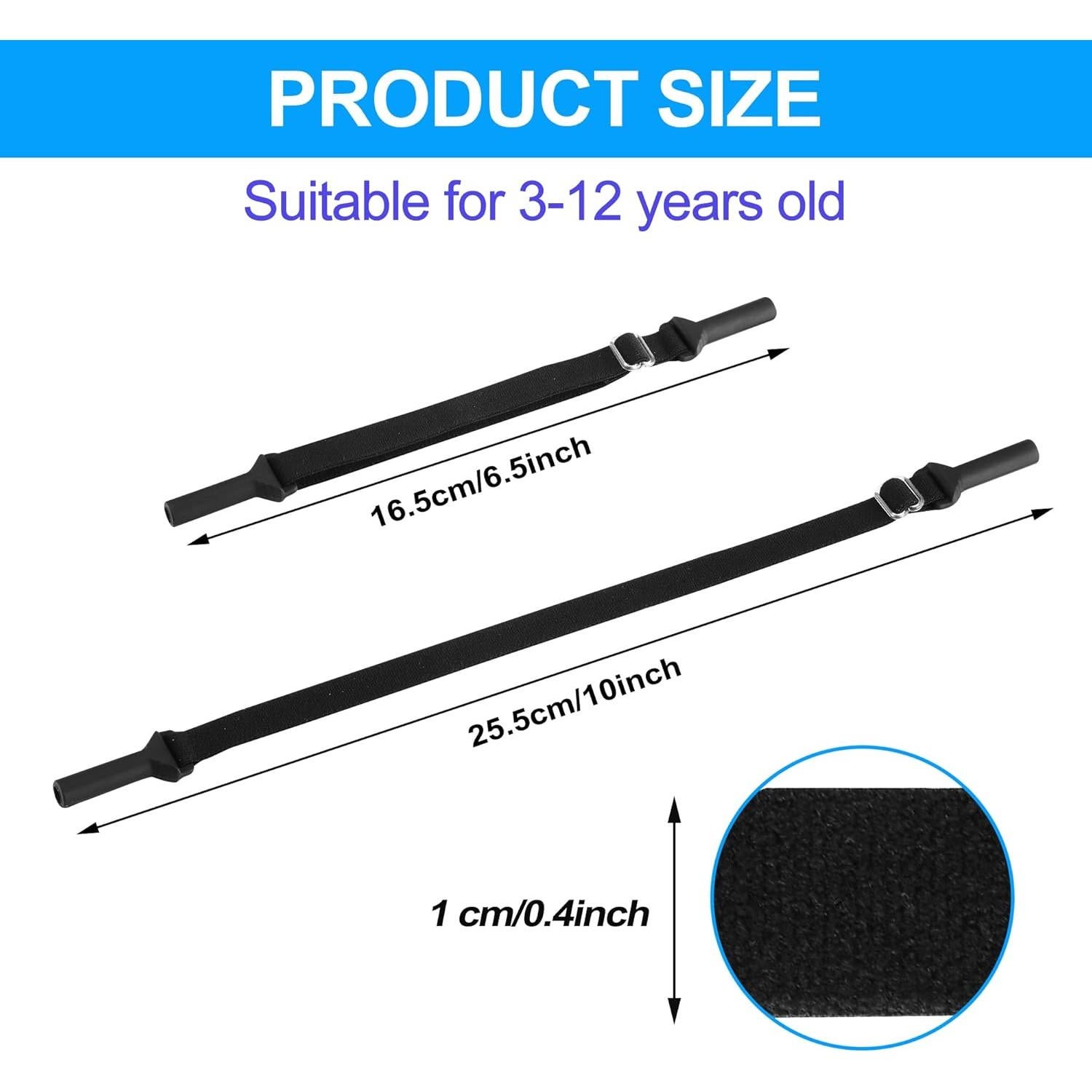 LVVFIT Correas para Gafas Niños 16.5-25.4 cm Ajustables 4 Piezas