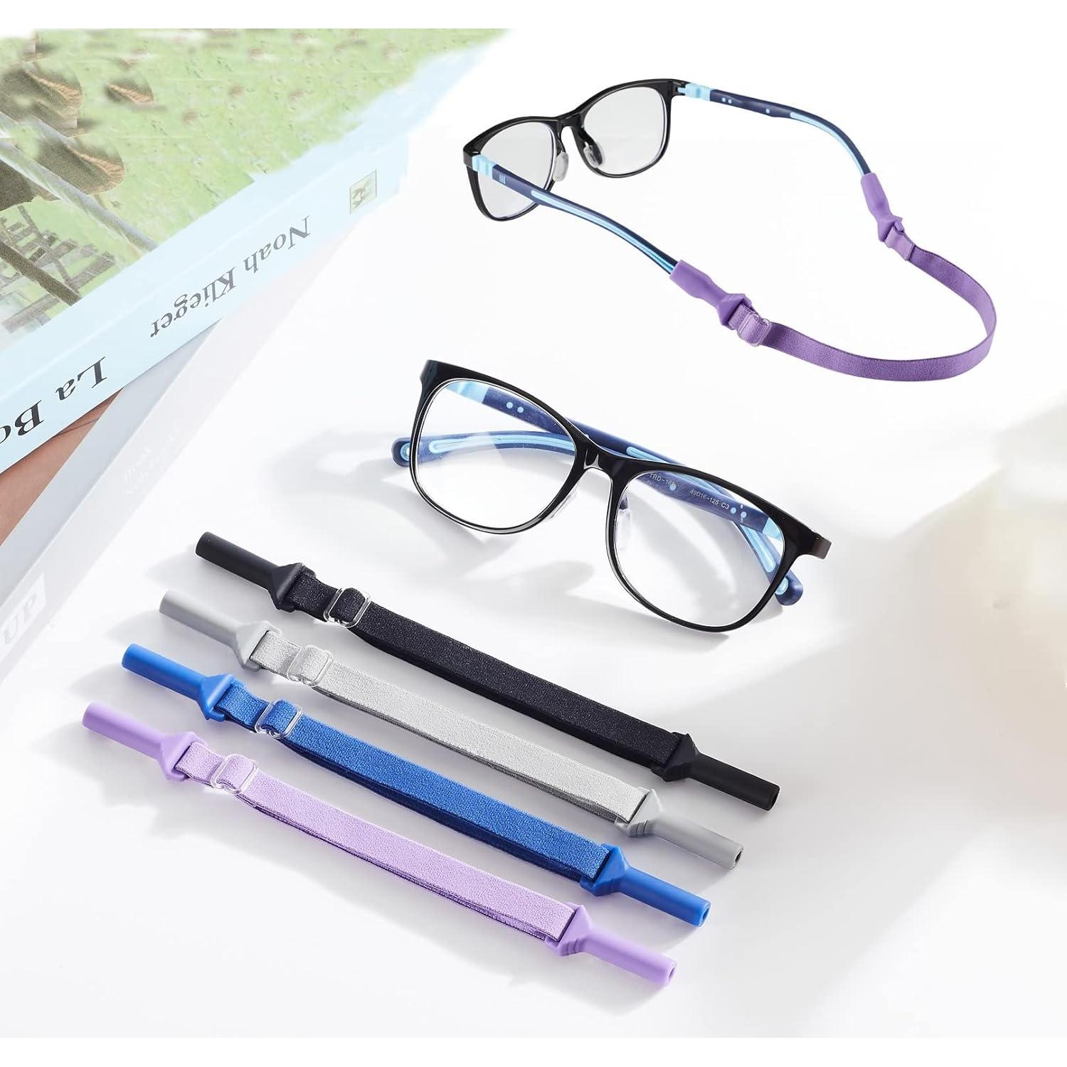 LVVFIT Correas para Gafas Niños 16.5-25.4 cm Ajustables 4 Piezas