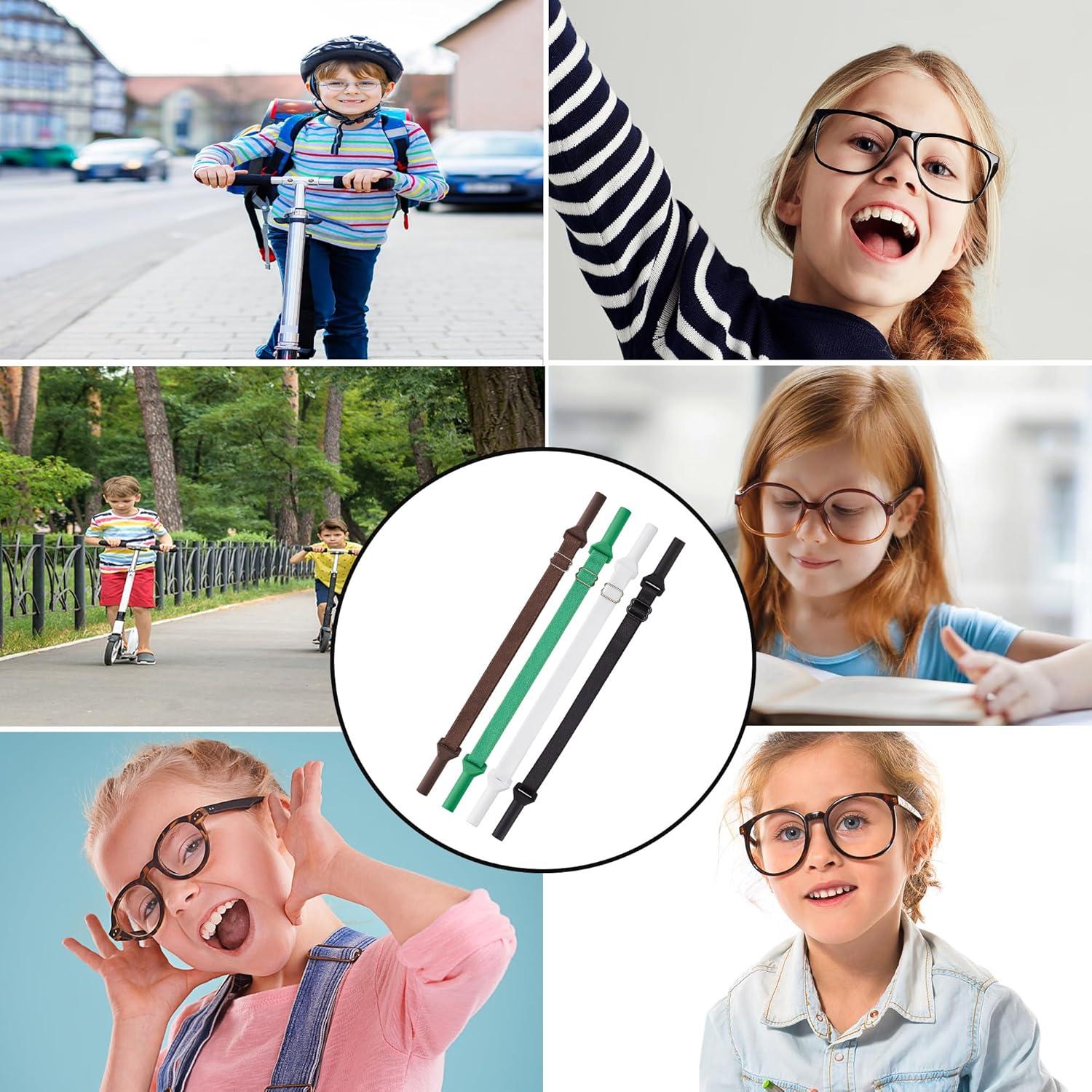 Correas para Gafas LVVFIT Niños 16.5-25.4 cm Ajustables 4 Piezas