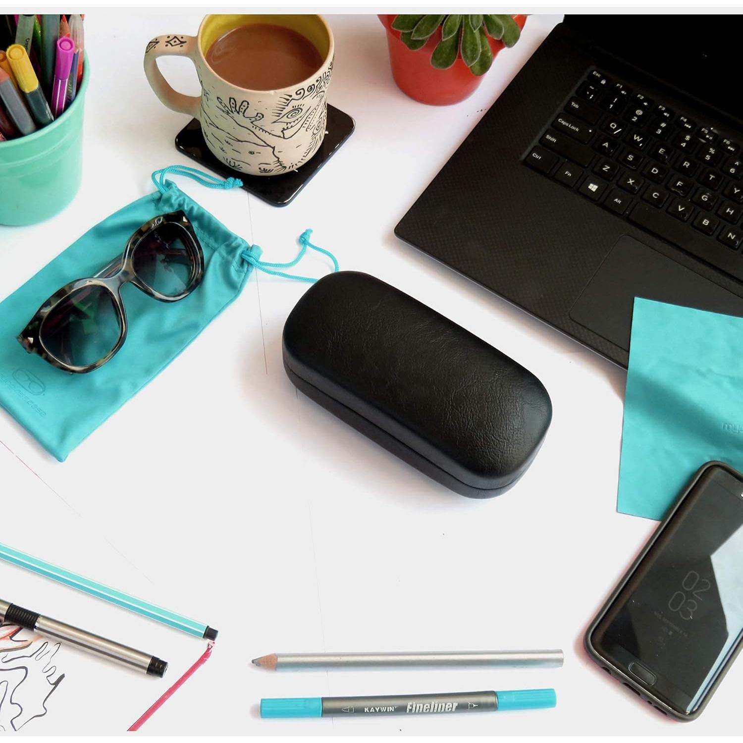 Estuche Duro para Gafas MiEstucheDeGafas Negro Grande