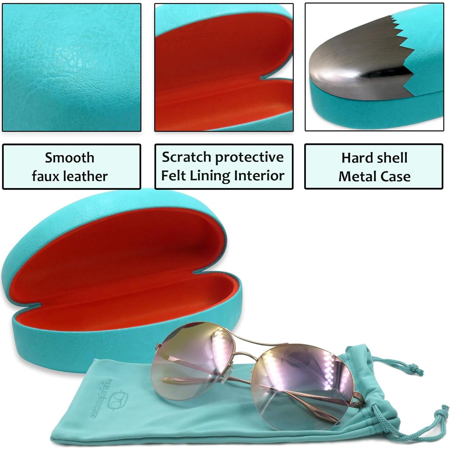 Estuche Duro para Gafas MiEstucheDeGafas Verde Azulado