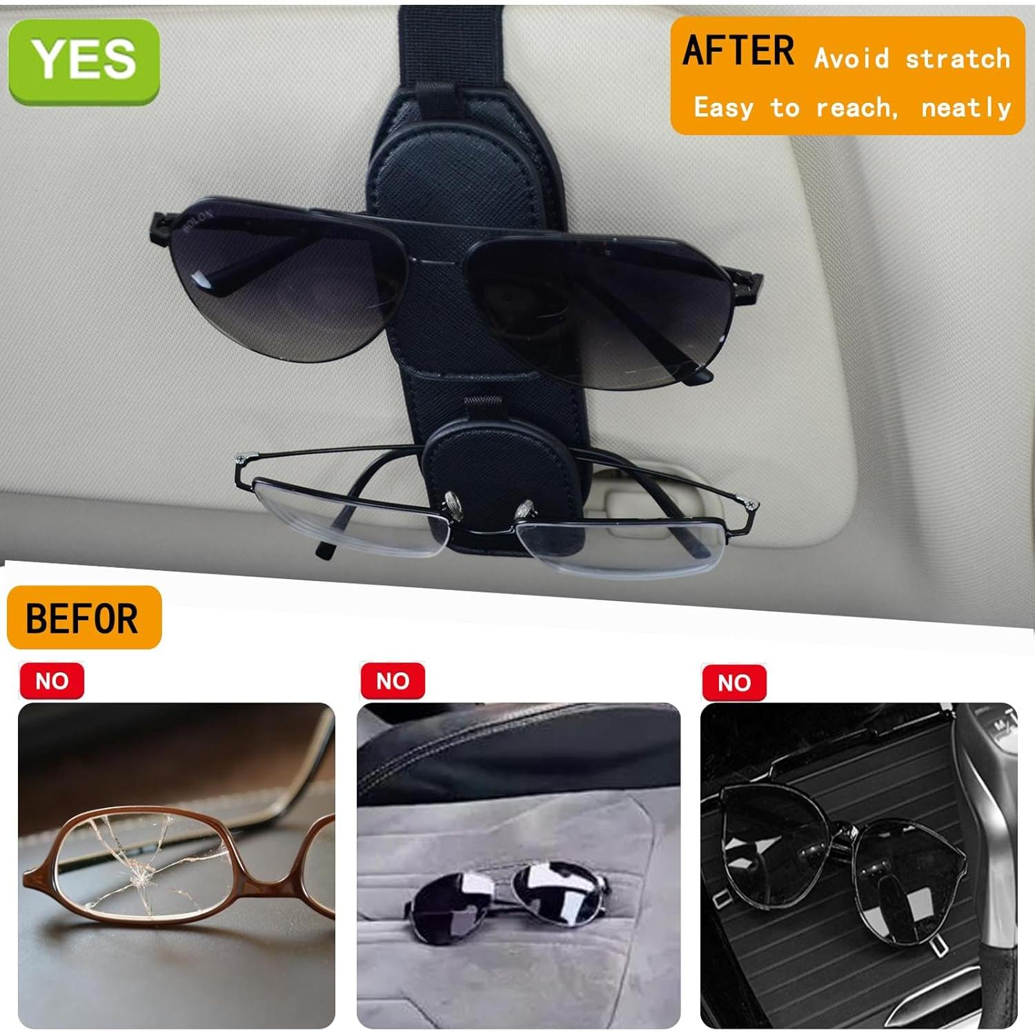 Soporte de Gafas de Sol ACIOOCO Magnético para Coche Negro