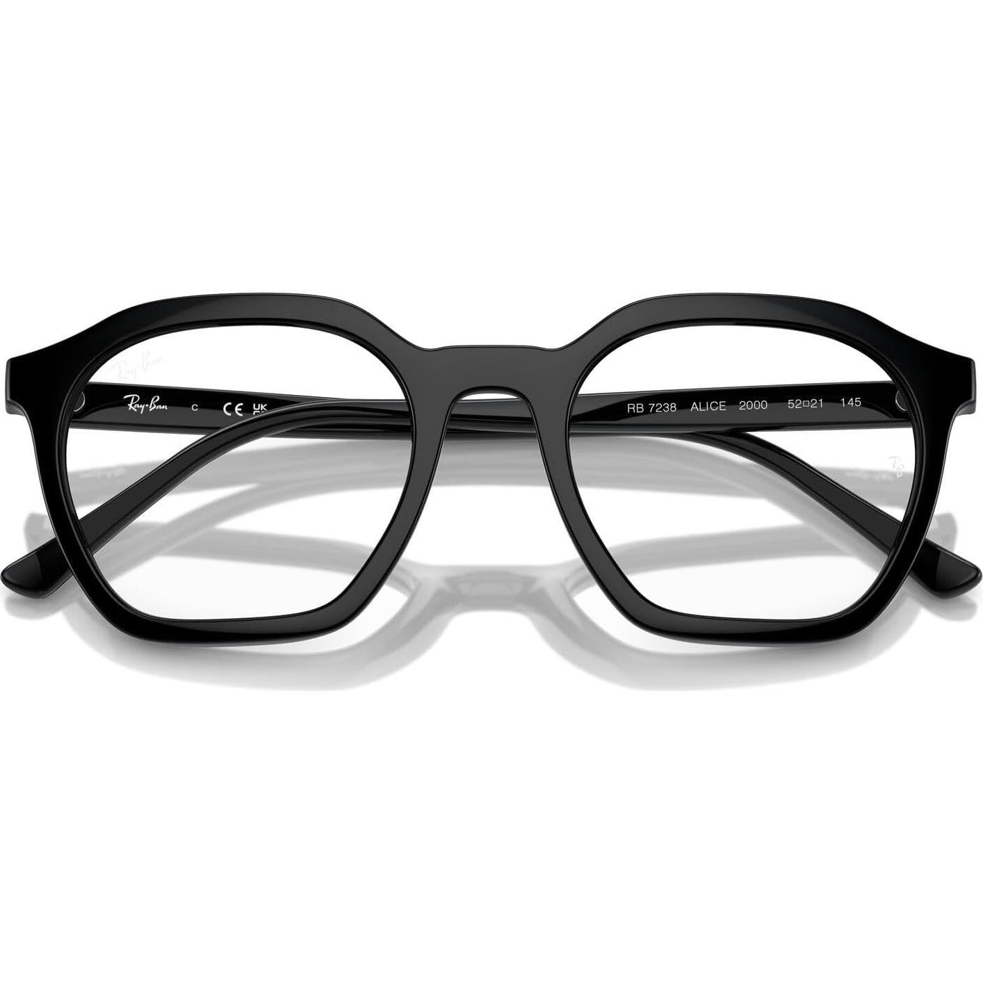 Gafas de Prescripción Ray-Ban RX7238 Alice Cuadradas Negras