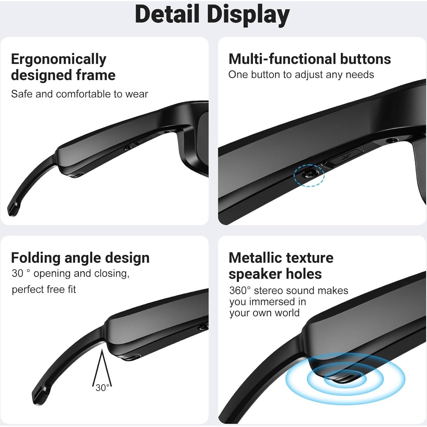 Gafas Inteligentes LVTEL M8 Pro Polarizadas Bluetooth UV400