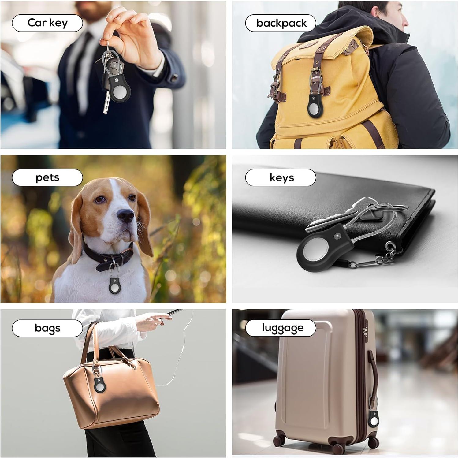 Soporte para AirTag Motande - Funda protectora negra