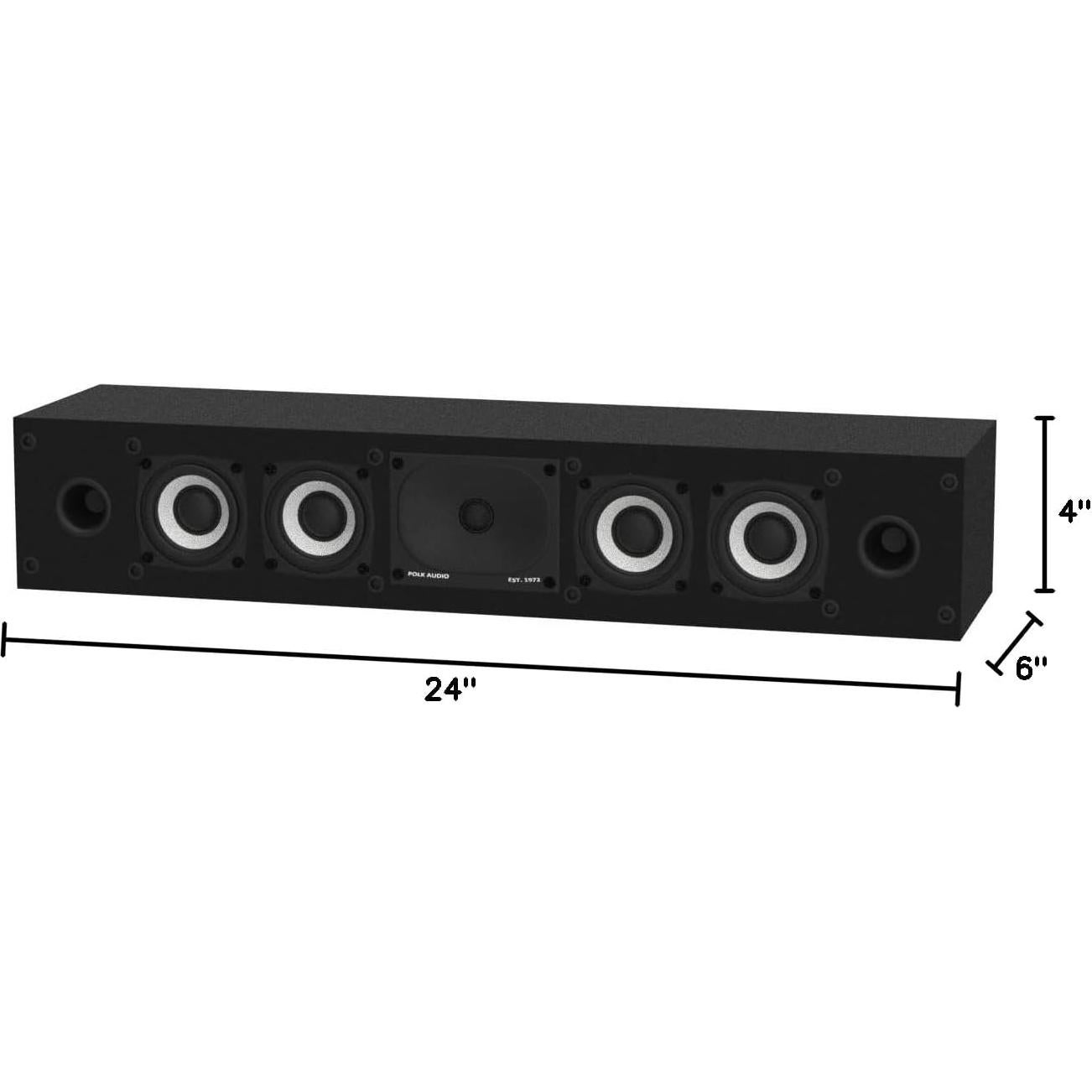 Altavoz Canal Central Slim Polk Monitor XT35 - 200W, Dolby Atmos