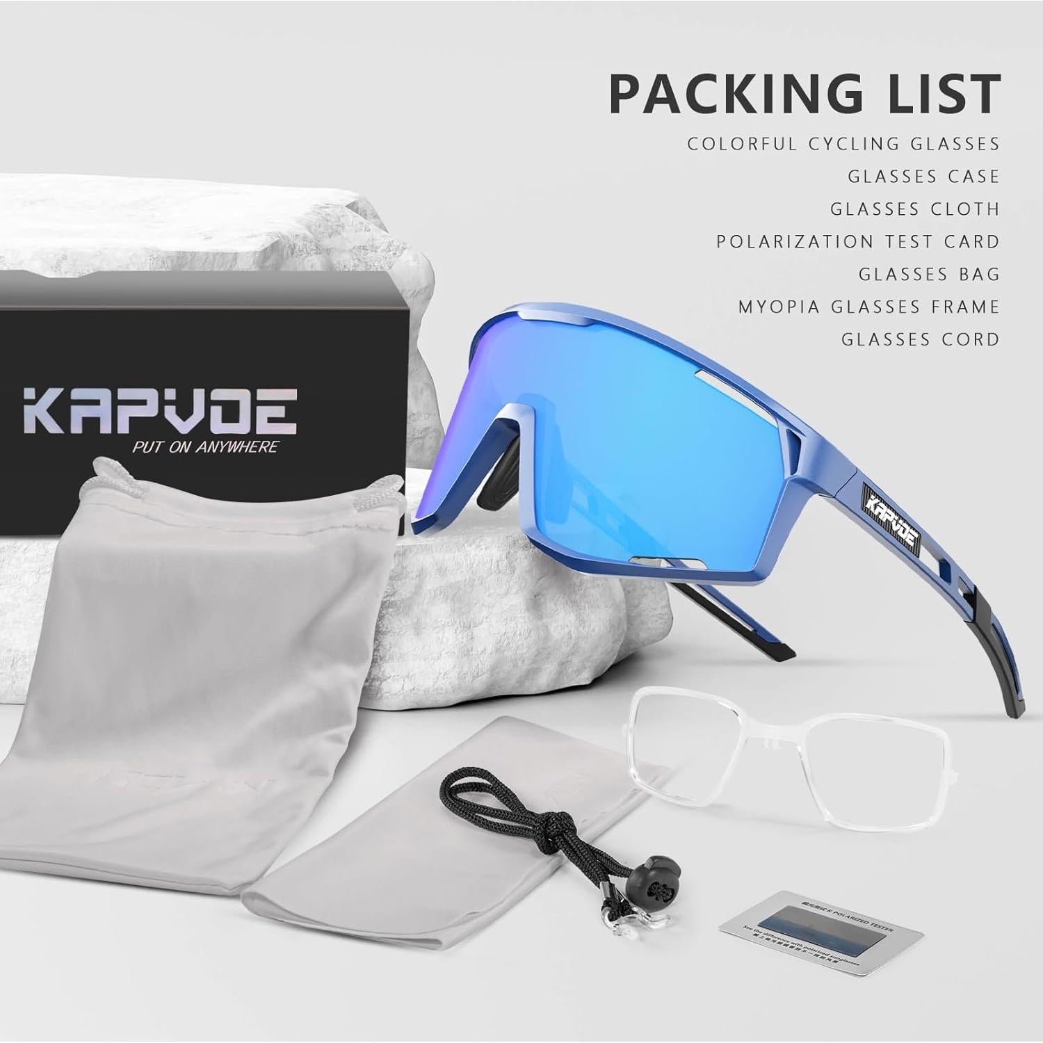 Gafas de sol KAPVOE polarizadas UV400 para ciclismo y deportes