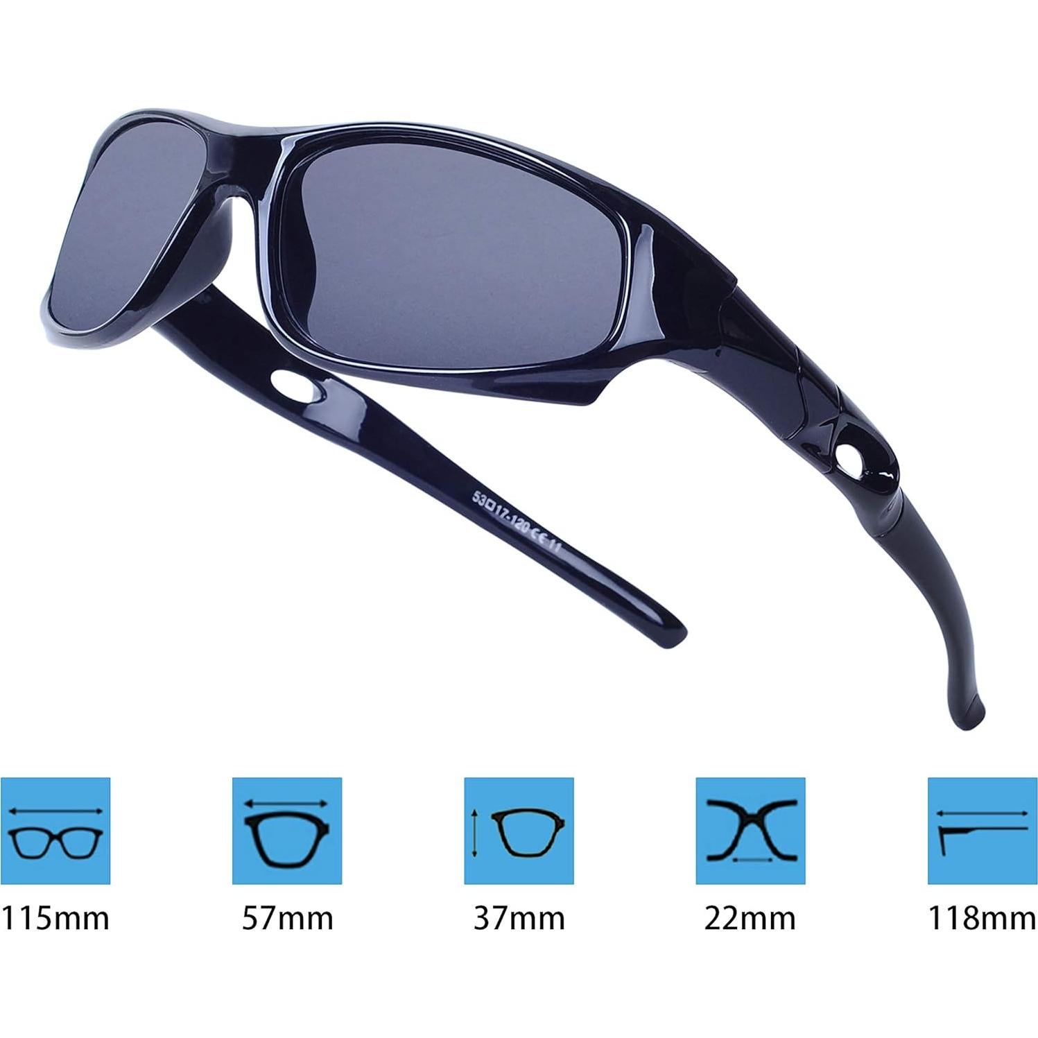 Gafas de sol deportivas JoXiGo UV400 para niños 3-12 años