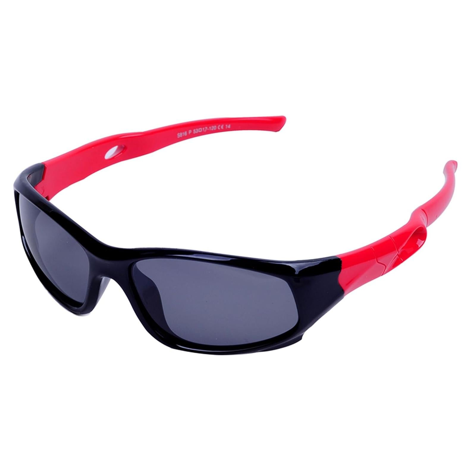 Gafas de sol deportivas JoXiGo para niños UV400 rojas