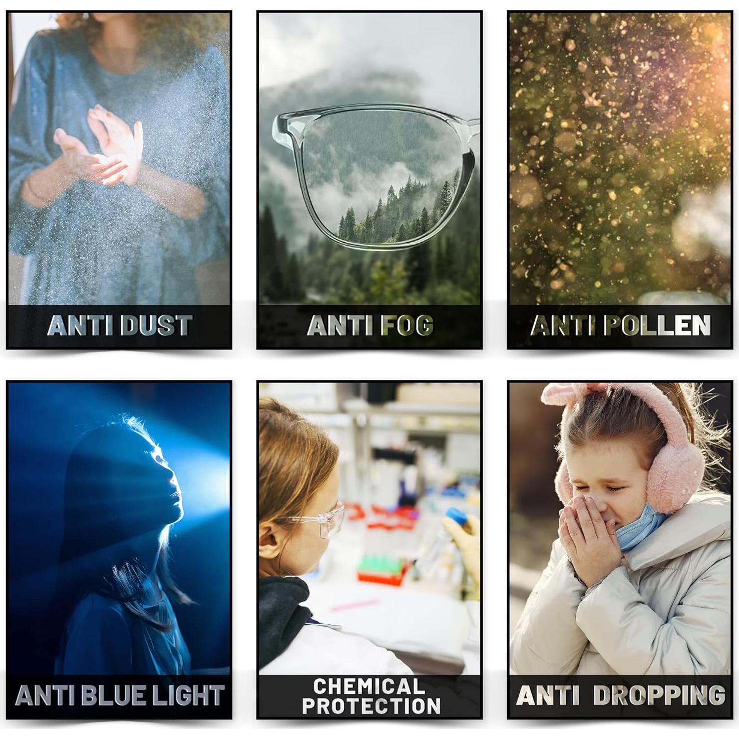 Gafas de Seguridad Konqkin a Prueba de Niebla para Adultos