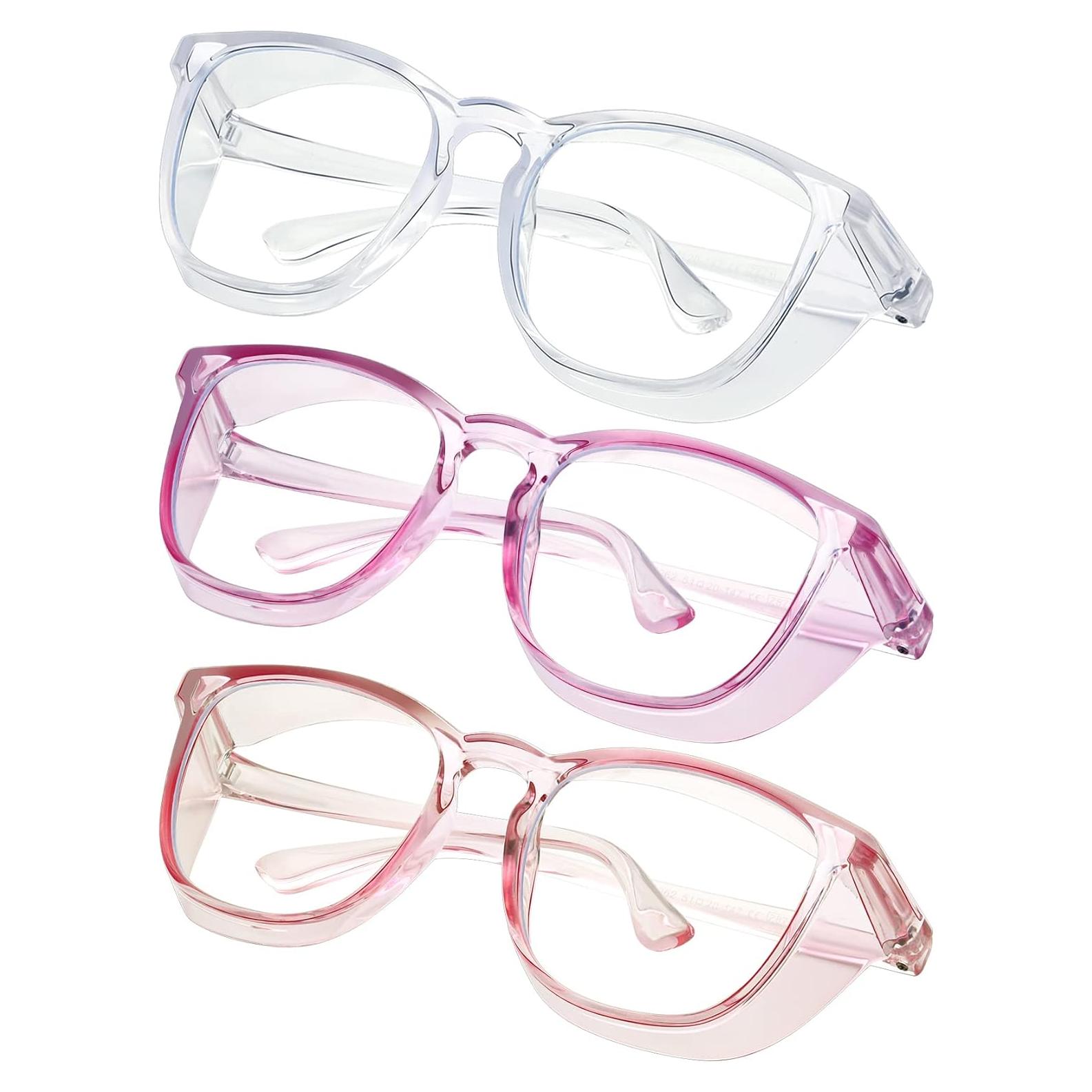 Gafas de Seguridad Konqkin Antiniebla Unisex C4 Púrpura Rosa