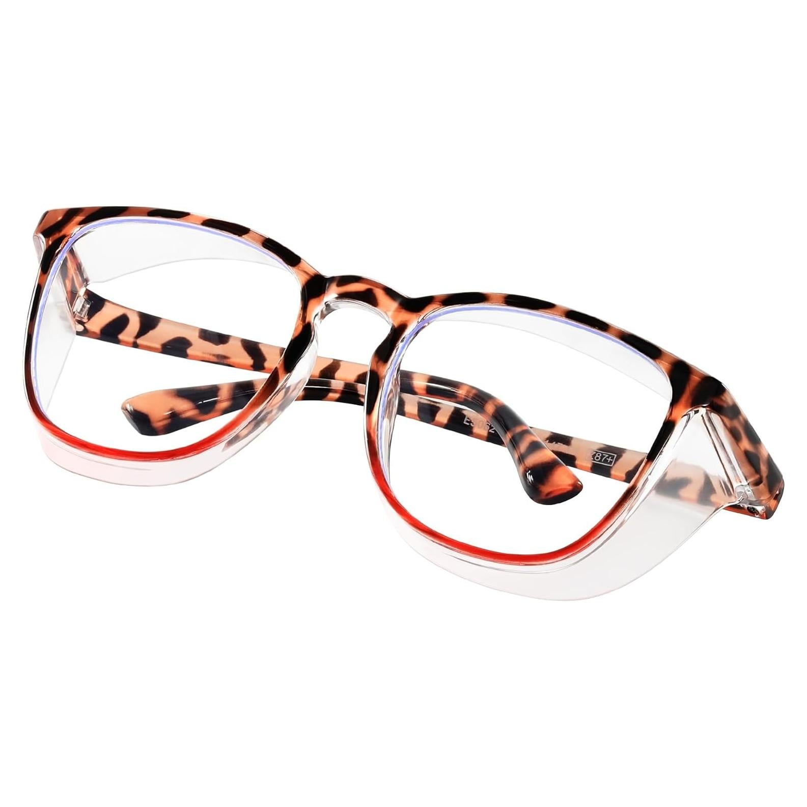 Gafas de Seguridad Konqkin A12 Naranja Leopardo Anti-Niebla