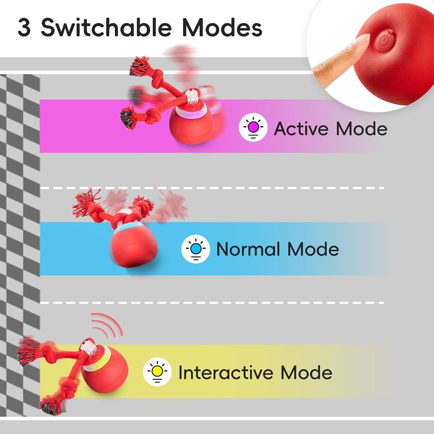 Juguete Interactivo para Perros Potaroma P51 Rojo 8x8x10.8cm