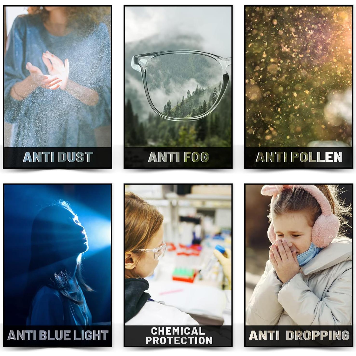 Gafas de Seguridad Konqkin Antiniebla Adulto Unisex