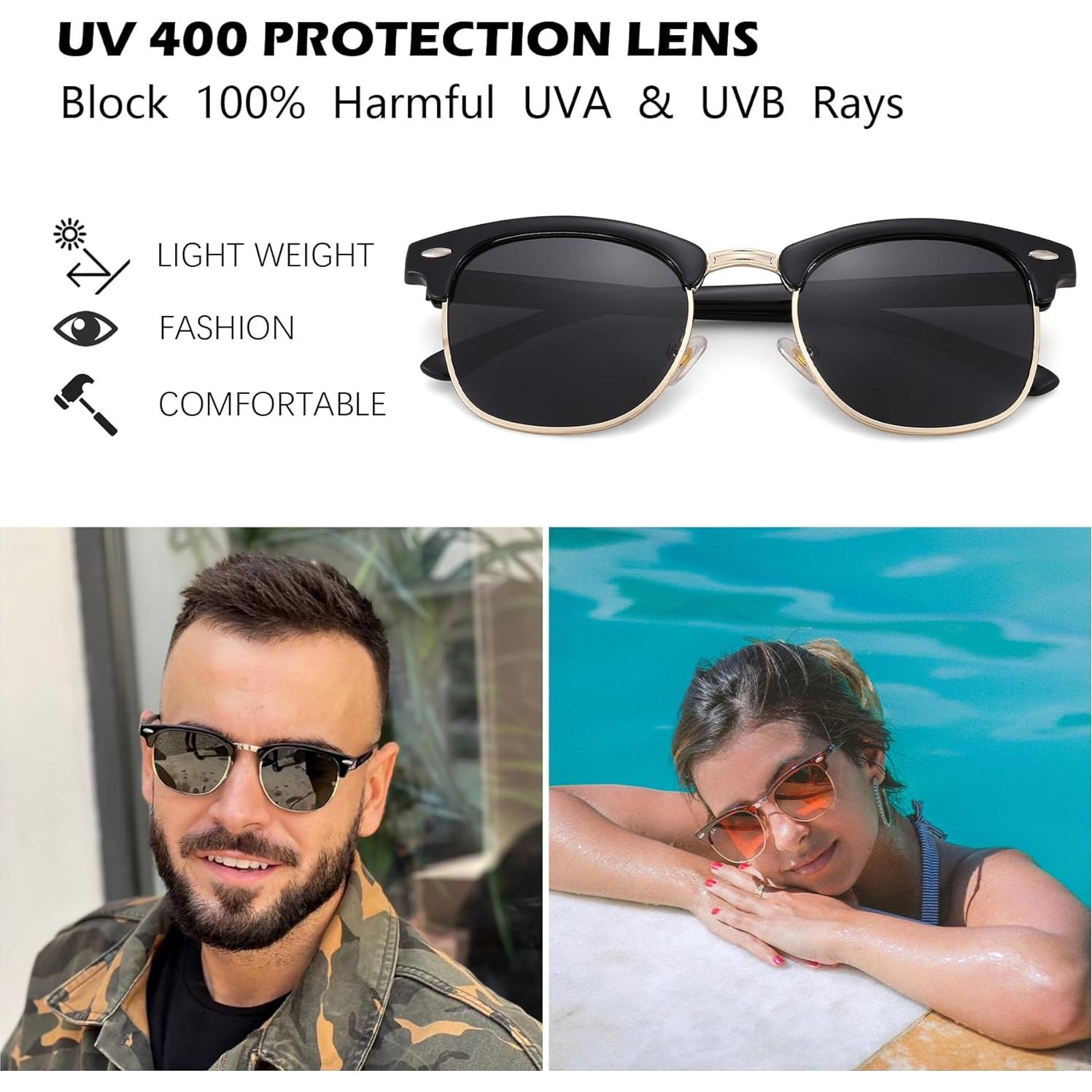 Gafas de sol Pro Acme UV400 polarizadas unisex semi sin montura