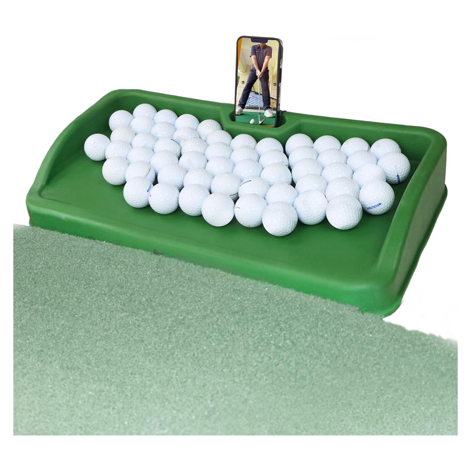 Bandeja de Pelotas de Golf Golfupp con Soporte para Móvil