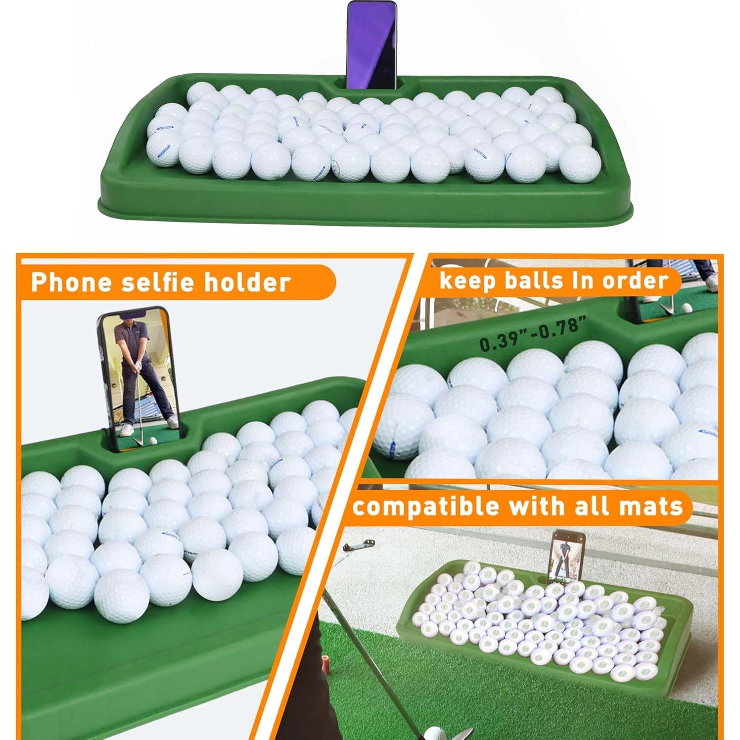 Bandeja de Pelotas de Golf Golfupp con Soporte para Móvil